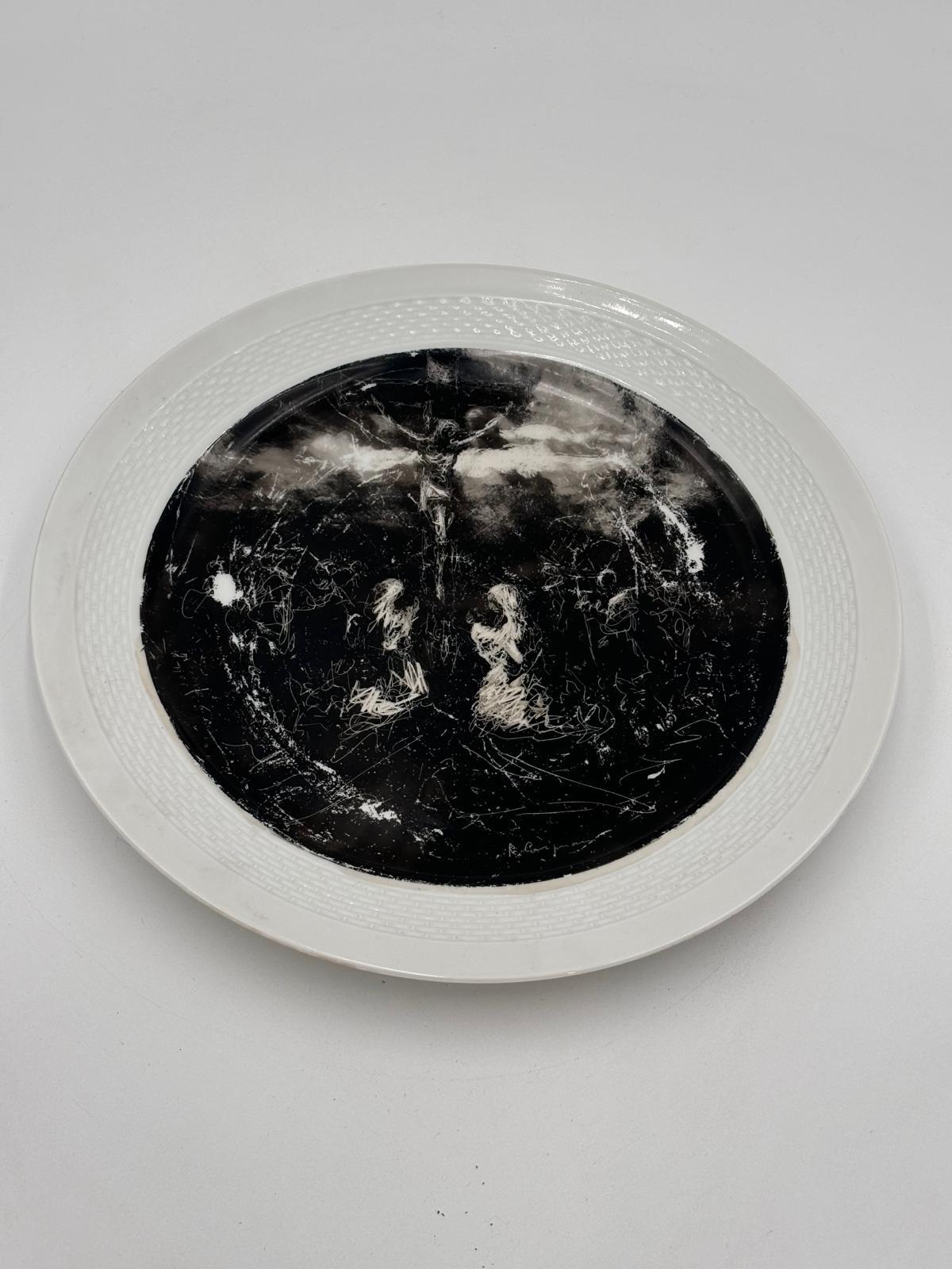 Italian Plaque peinte par Roberto Carignani