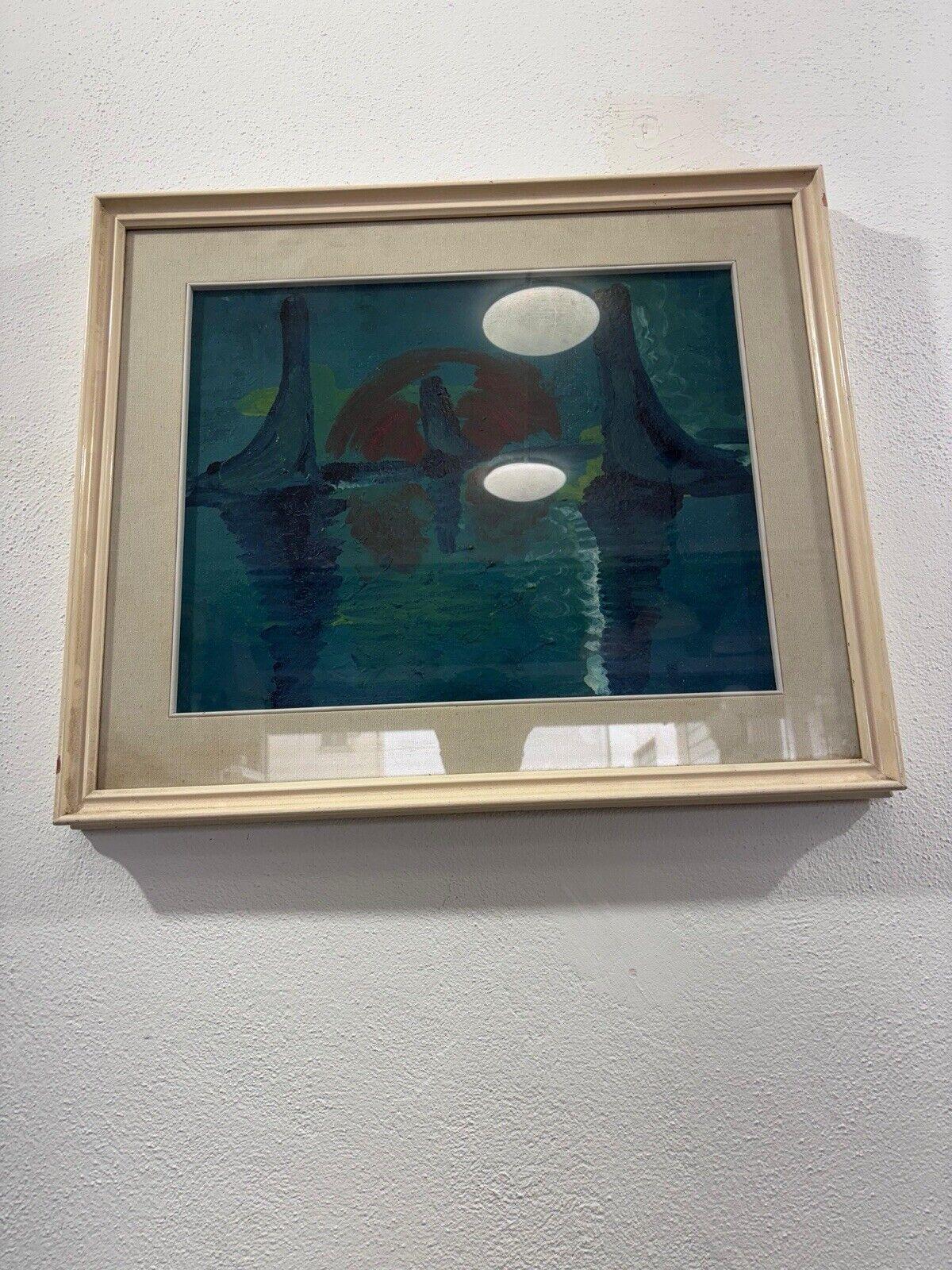 Painting Sunset Oil on canvas In Good Condition For Sale In Taranto, IT