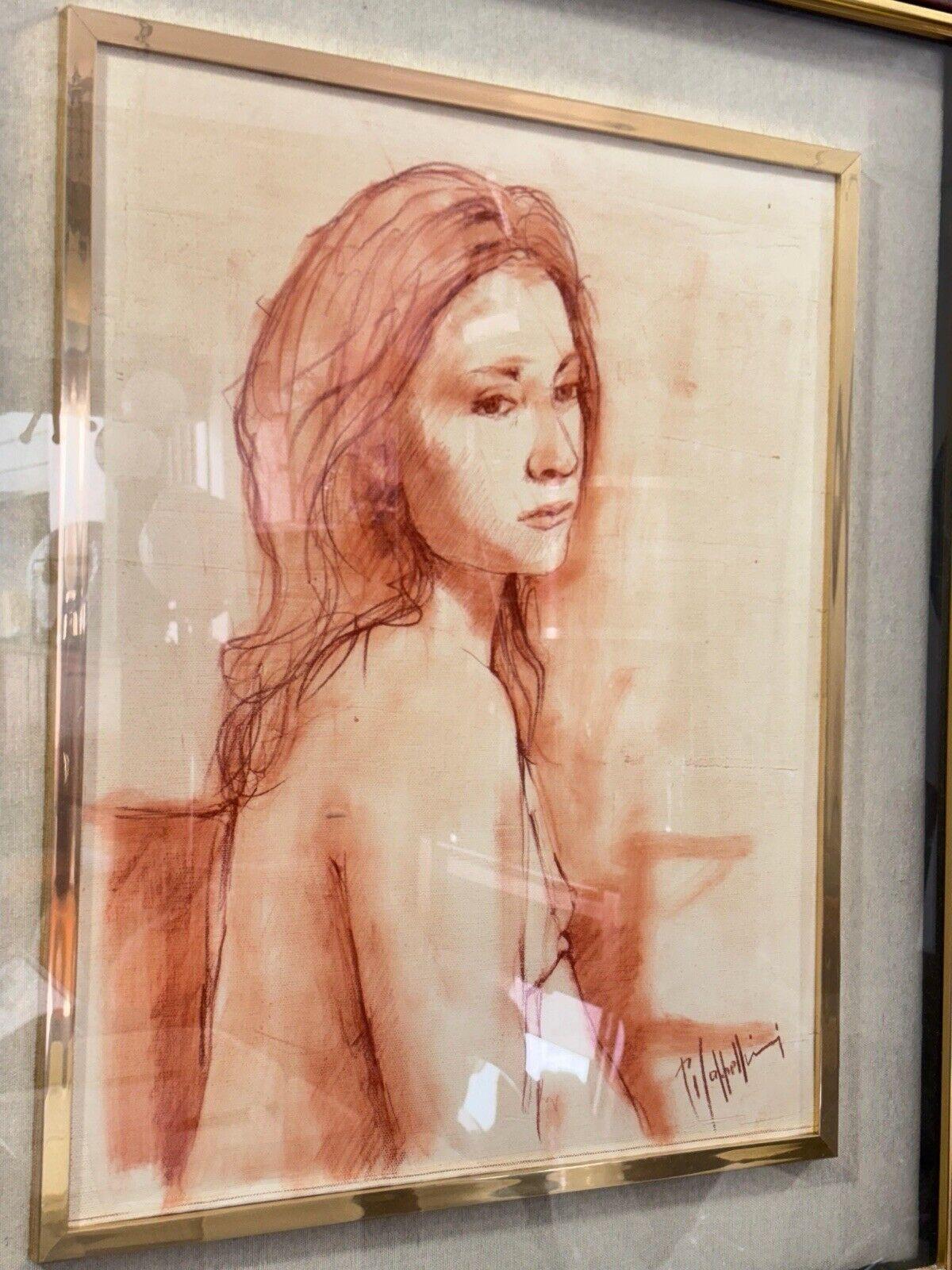 Painting Face of young woman Cappellini In Good Condition For Sale In Taranto, IT