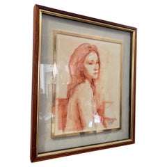 Painting Face of young woman Cappellini