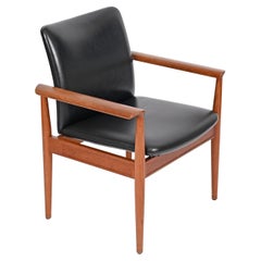 Diplomat Leather Armchair or Desk Chair by Finn Juhl, Model 209, Denmark 1960s