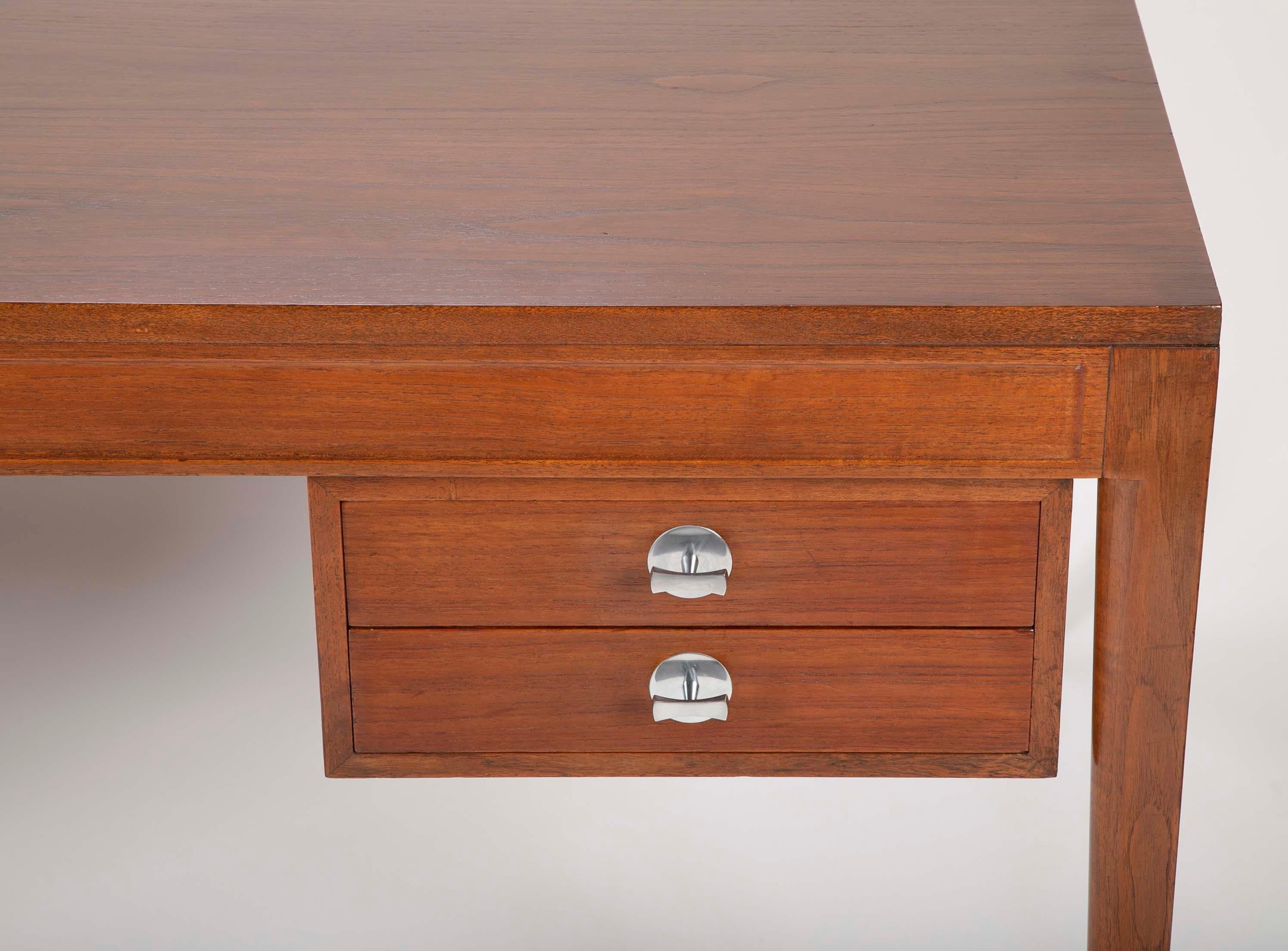 Mid-Century Modern Diplomate Desk in Teak Designed by Finn Juhl 