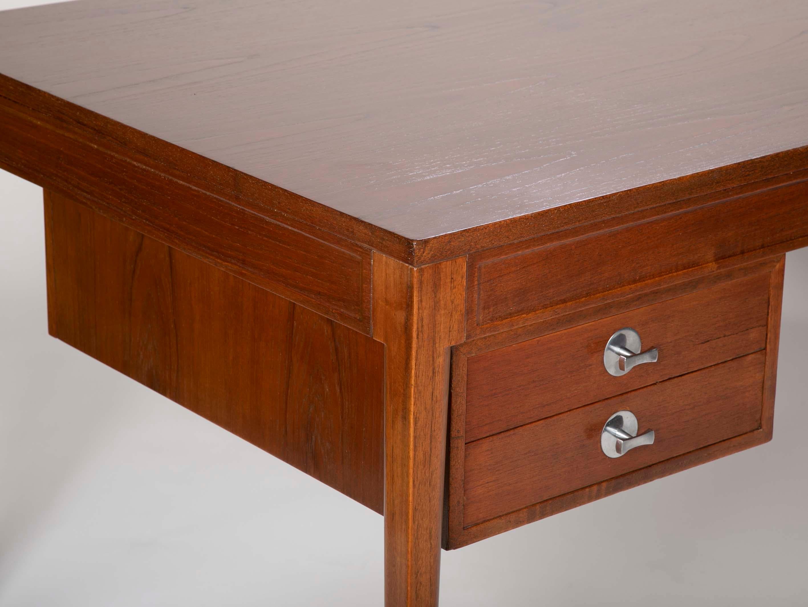 Danish Diplomate Desk in Teak Designed by Finn Juhl 