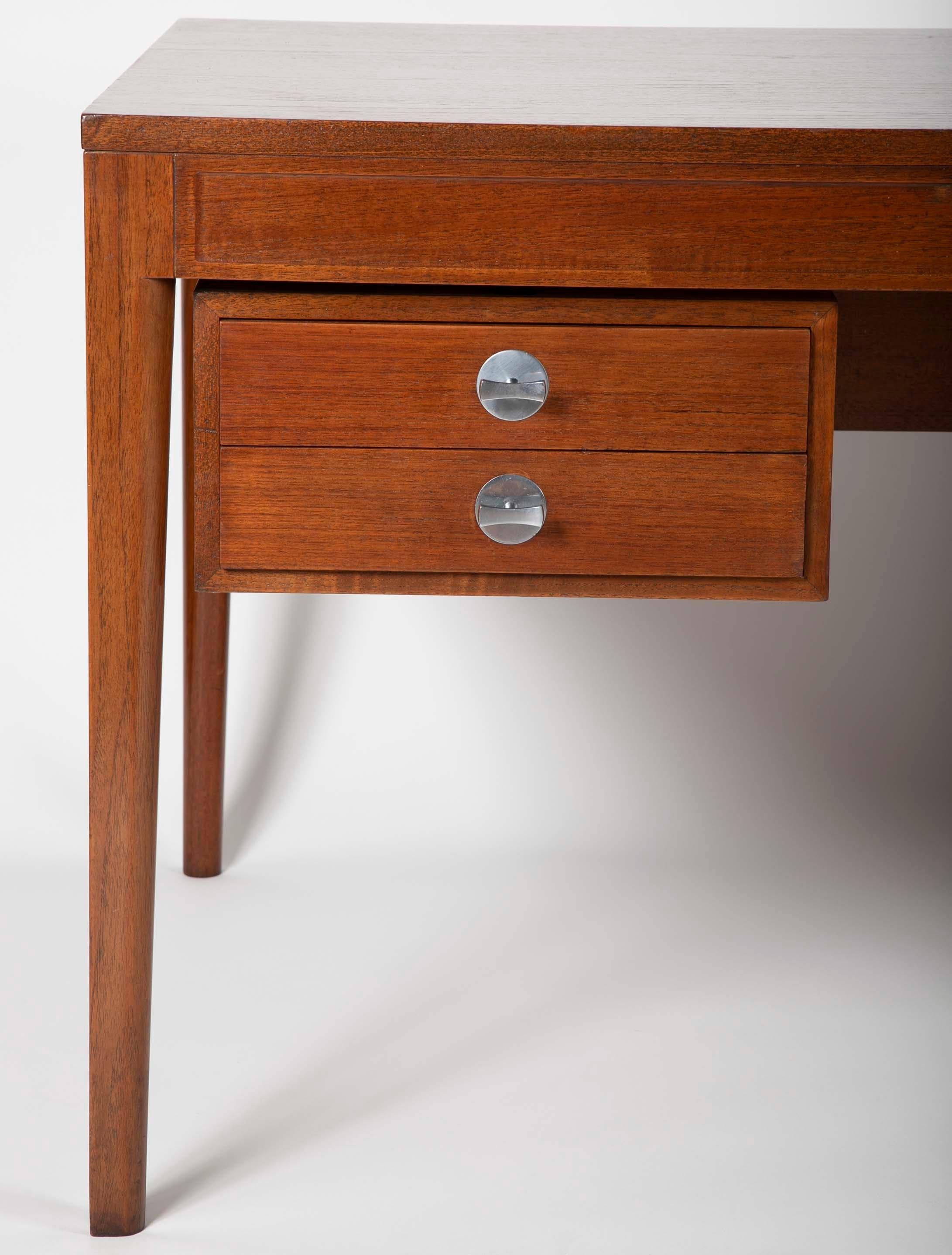 Mid-20th Century Diplomate Desk in Teak Designed by Finn Juhl 