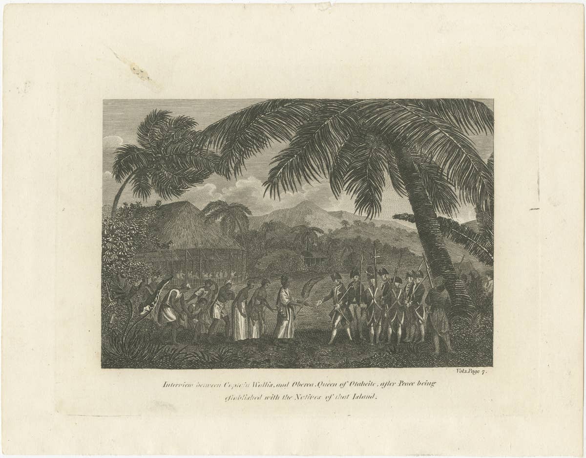 Diplomatic Dawn: The First Encounter of Wallis with Queen Oberea of Tahiti, 1801
