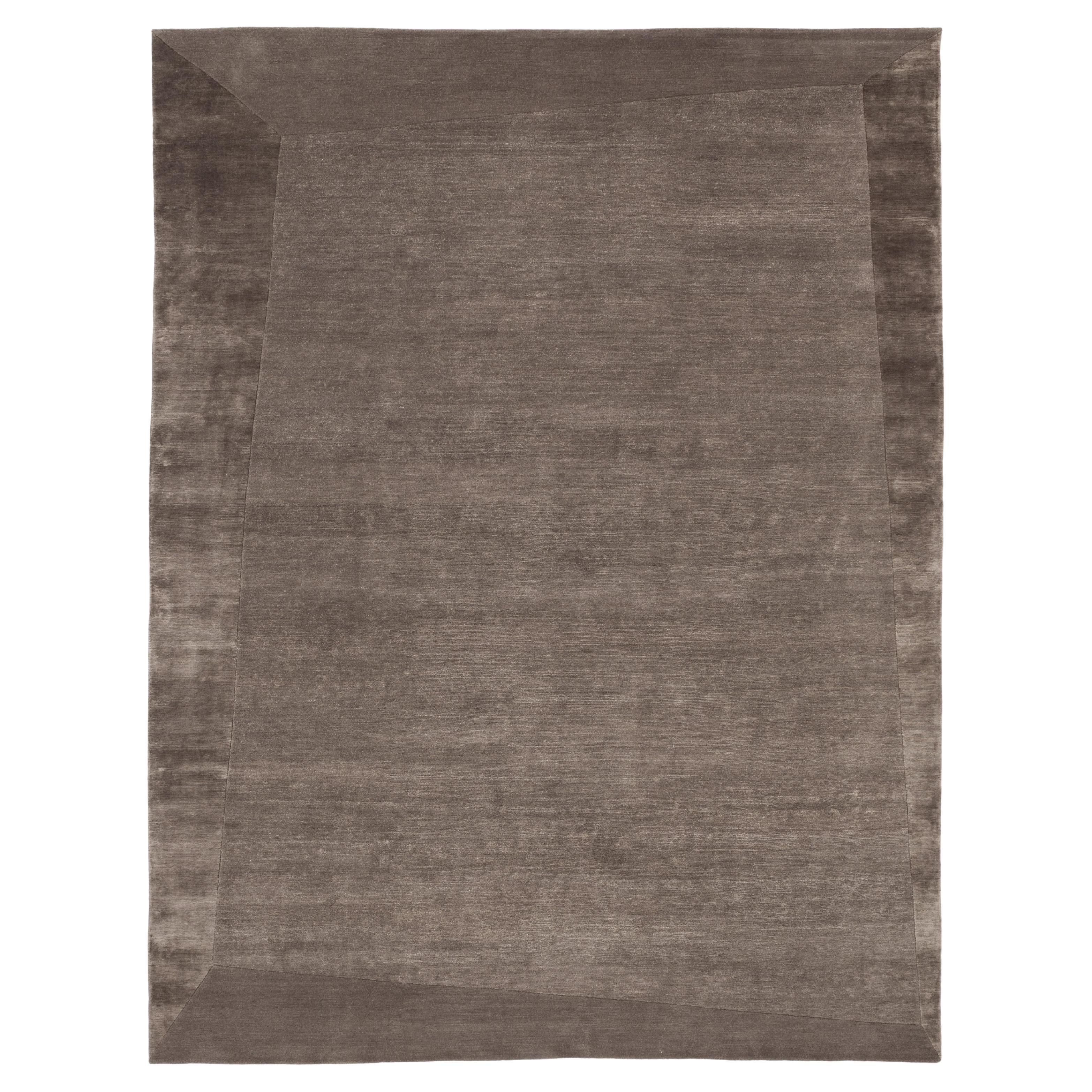 Dipped Frame Rug by cc-tapis in Bronze For Sale