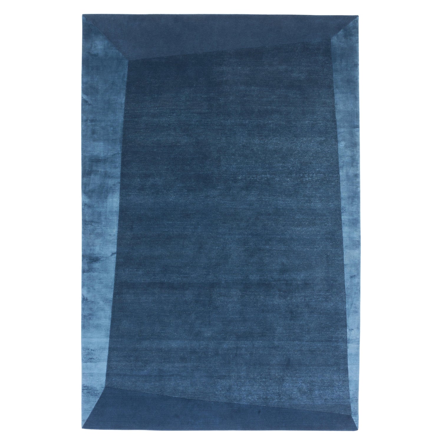 Dipped Frame Rug by cc-tapis in Petrol For Sale at 1stDibs