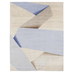 Dipped Ribbon Rug by cc-tapis in Blue