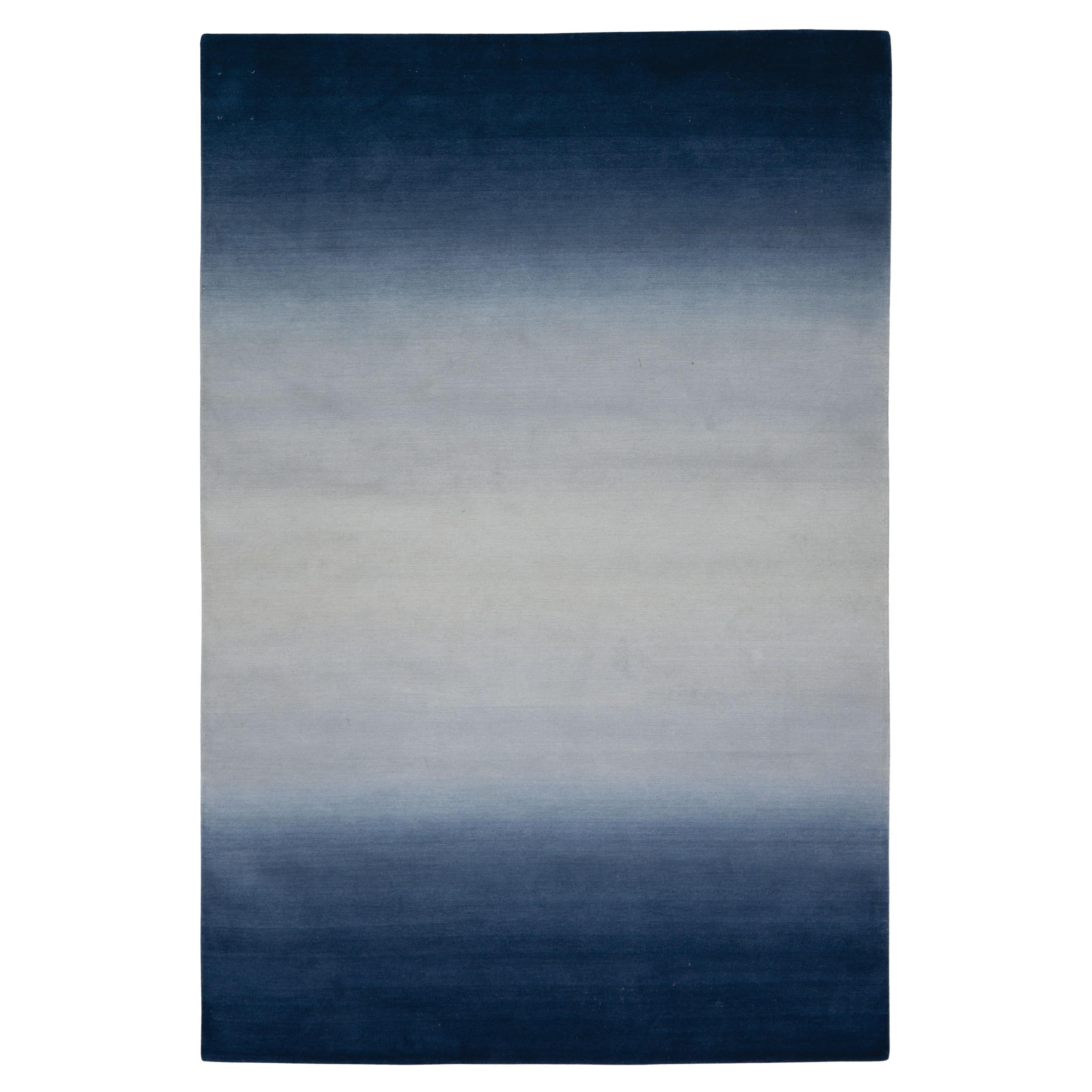 Dippy Moonlight Hand-knotted Ombre Rug