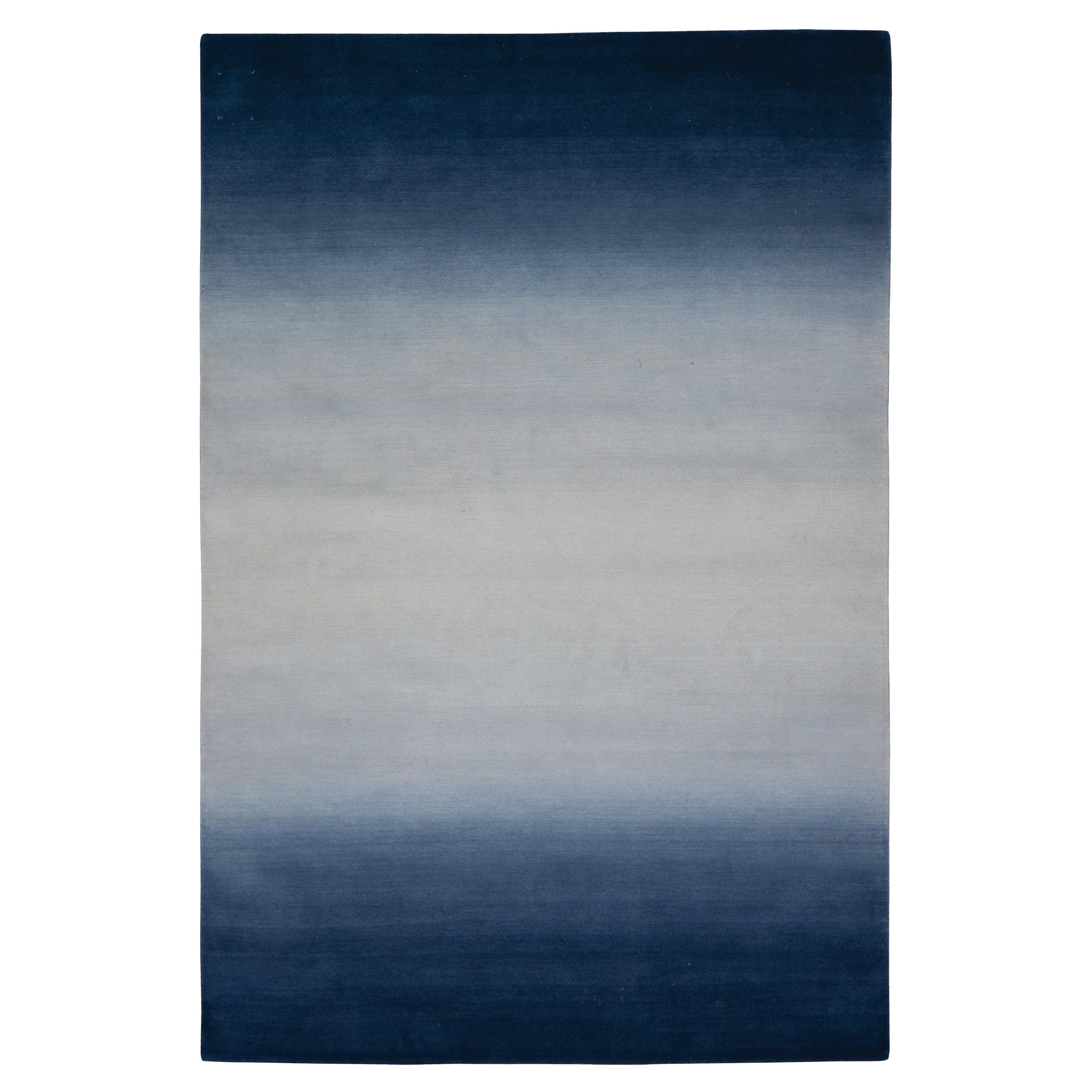 Dippy Moonlight Hand-knotted Ombre Rug