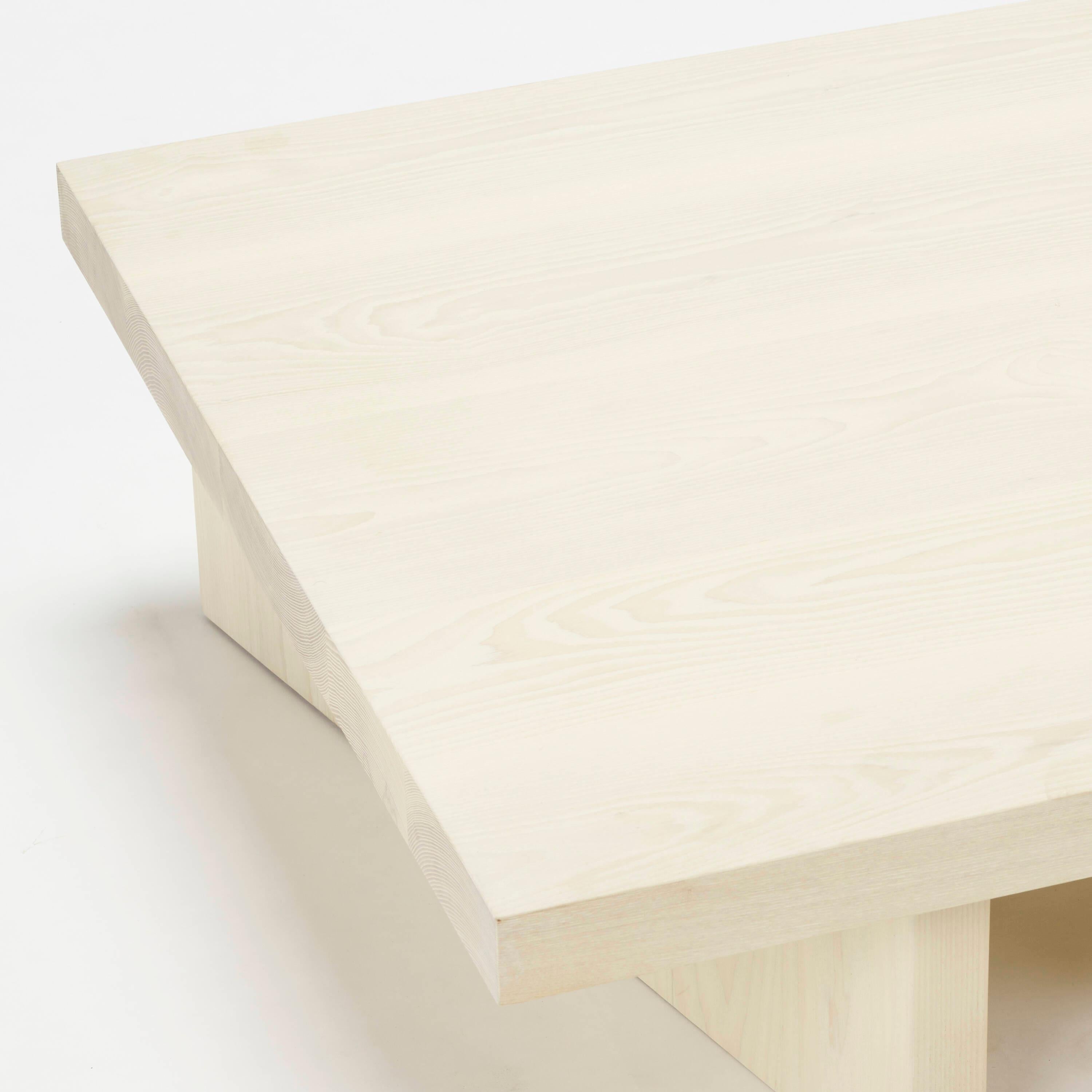 Woodwork Diptiq Coffee Table by Christian Woo, Solid White Oak For Sale