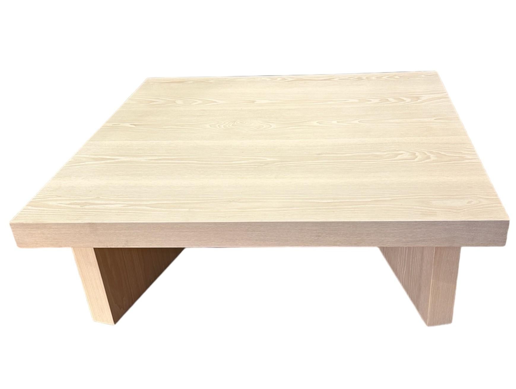 Contemporary Diptiq Coffee Table by Christian Woo, Solid White Oak For Sale