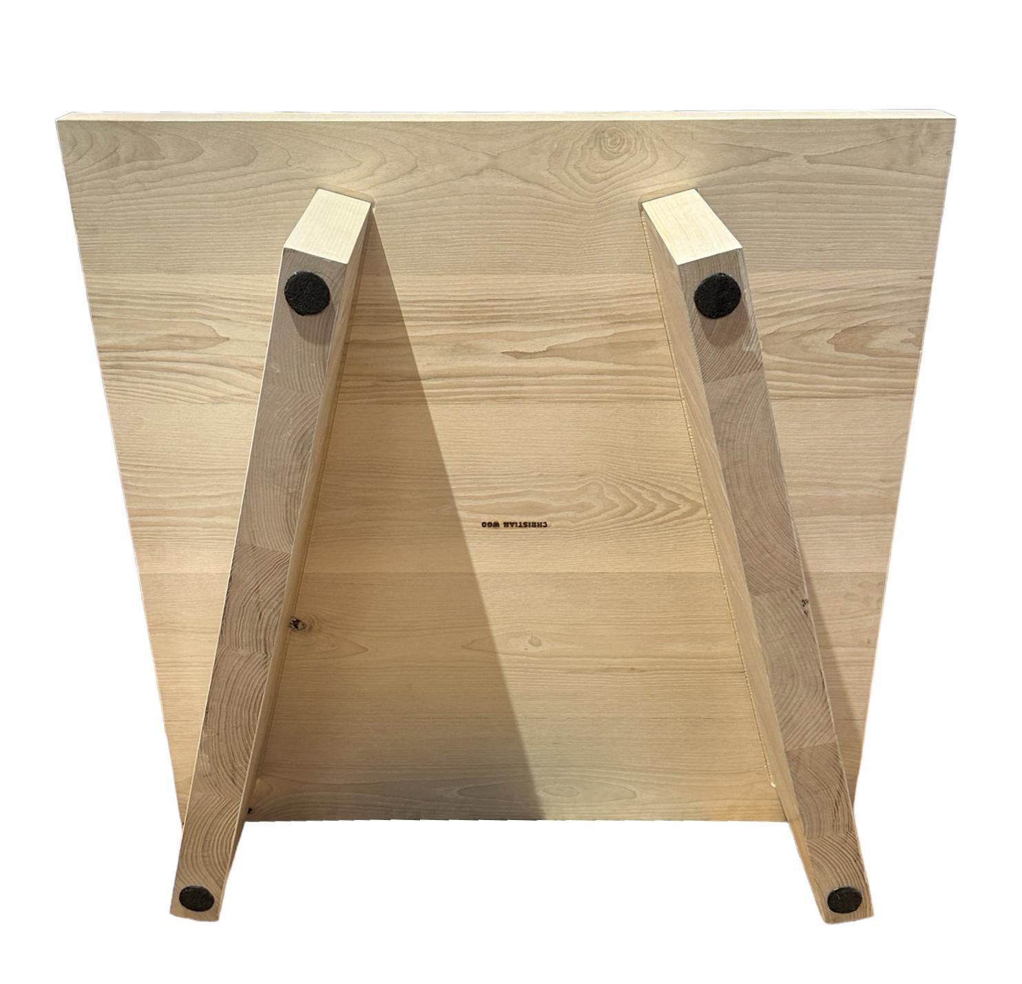 Diptiq Coffee Table by Christian Woo, Solid White Oak For Sale 1