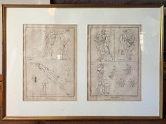 Diptych With Two Antique Engravings by Benoît-Louis Prévost