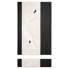 Diptyque Wall Sculpture in Wool & Metal by Tina Tictone