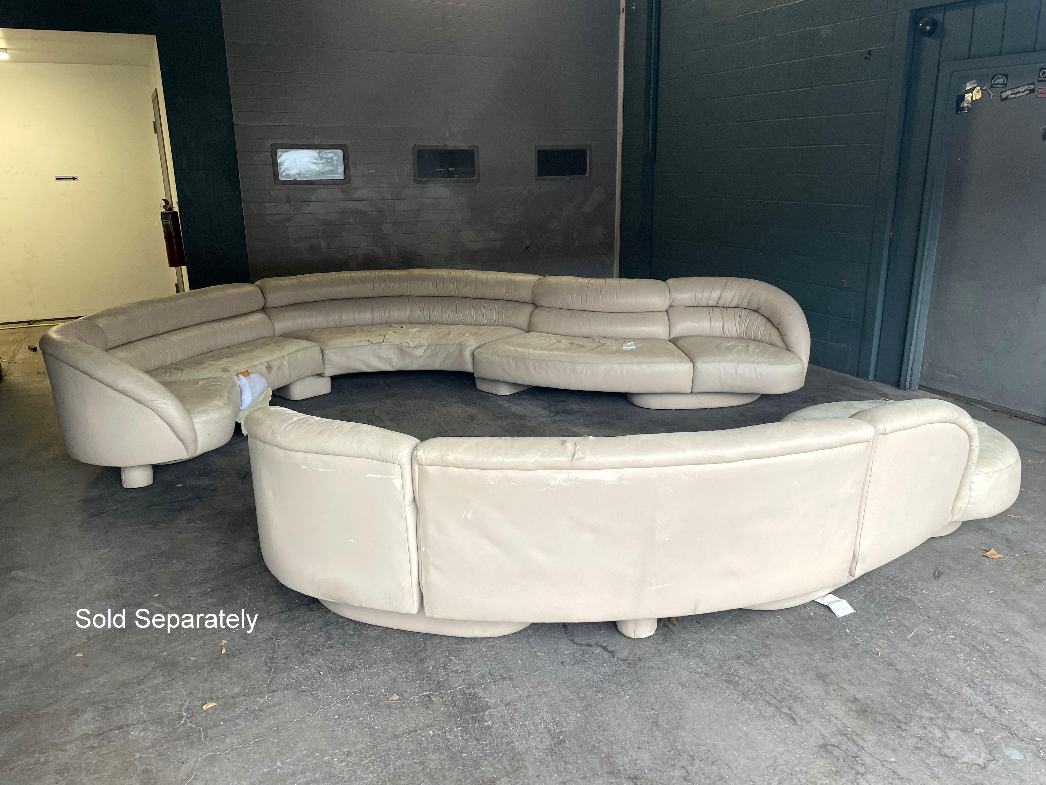 Mid-Century moderno Directional - Divano componibile a serpentina 5 pezzi in vendita