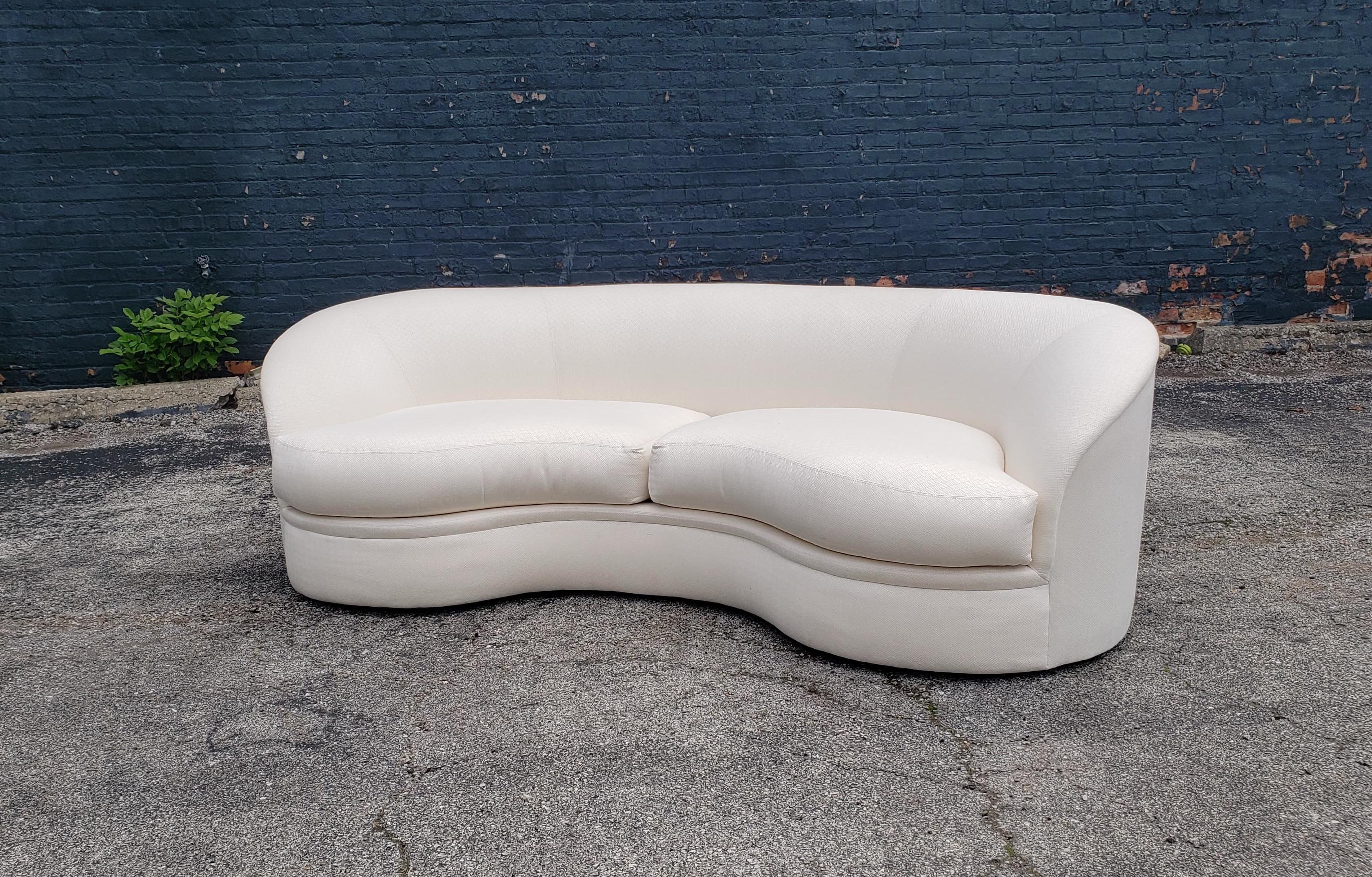 Mid-Century Modern Directional Biomorphic Sofa Mid-Century