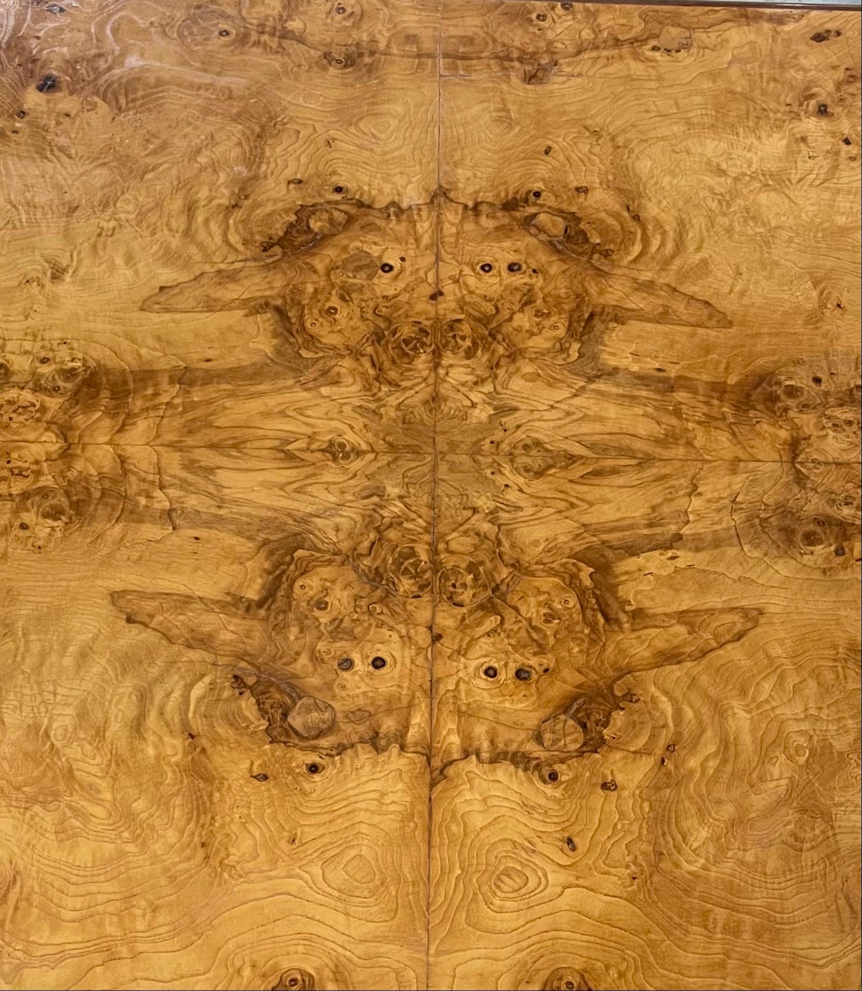 Directional Burl & Black Rectangular Coffee Table in the Style of Milo Baughman 4