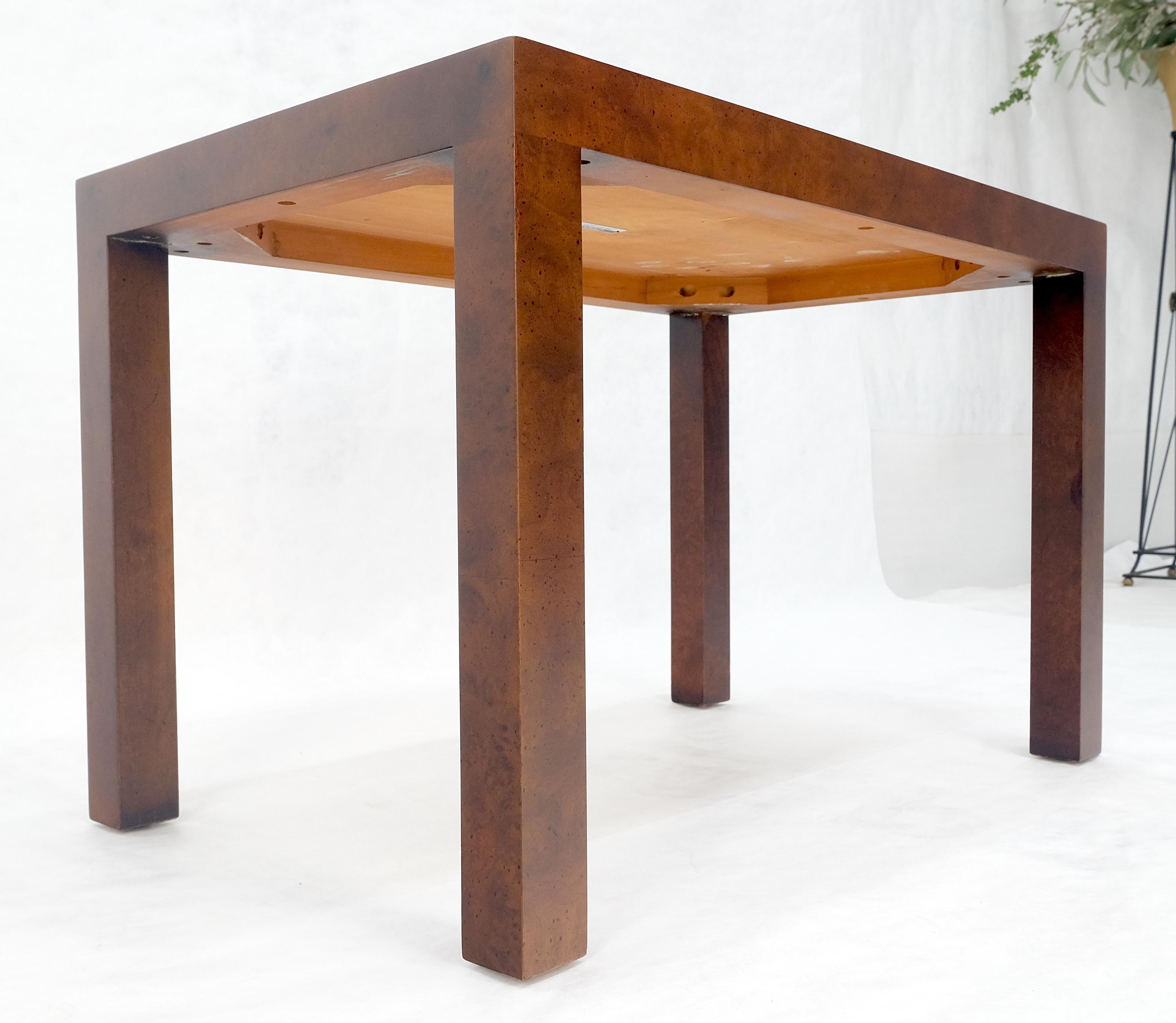 Directional c1970s Mid Century Modern Side End 20x30 Rectangle Burl End Table For Sale 3