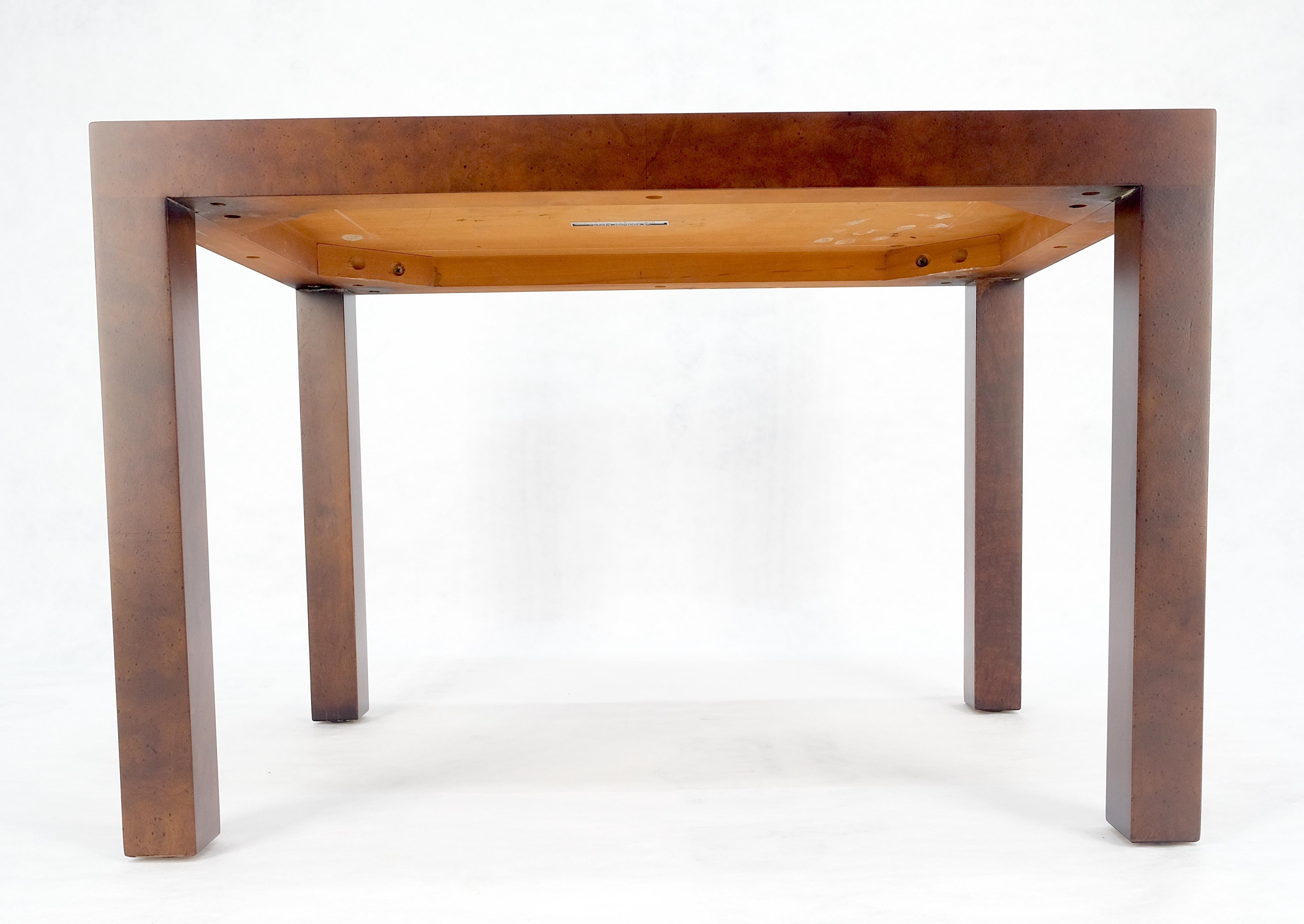 Lacquered Directional c1970s Mid Century Modern Side End 20x30 Rectangle Burl End Table For Sale