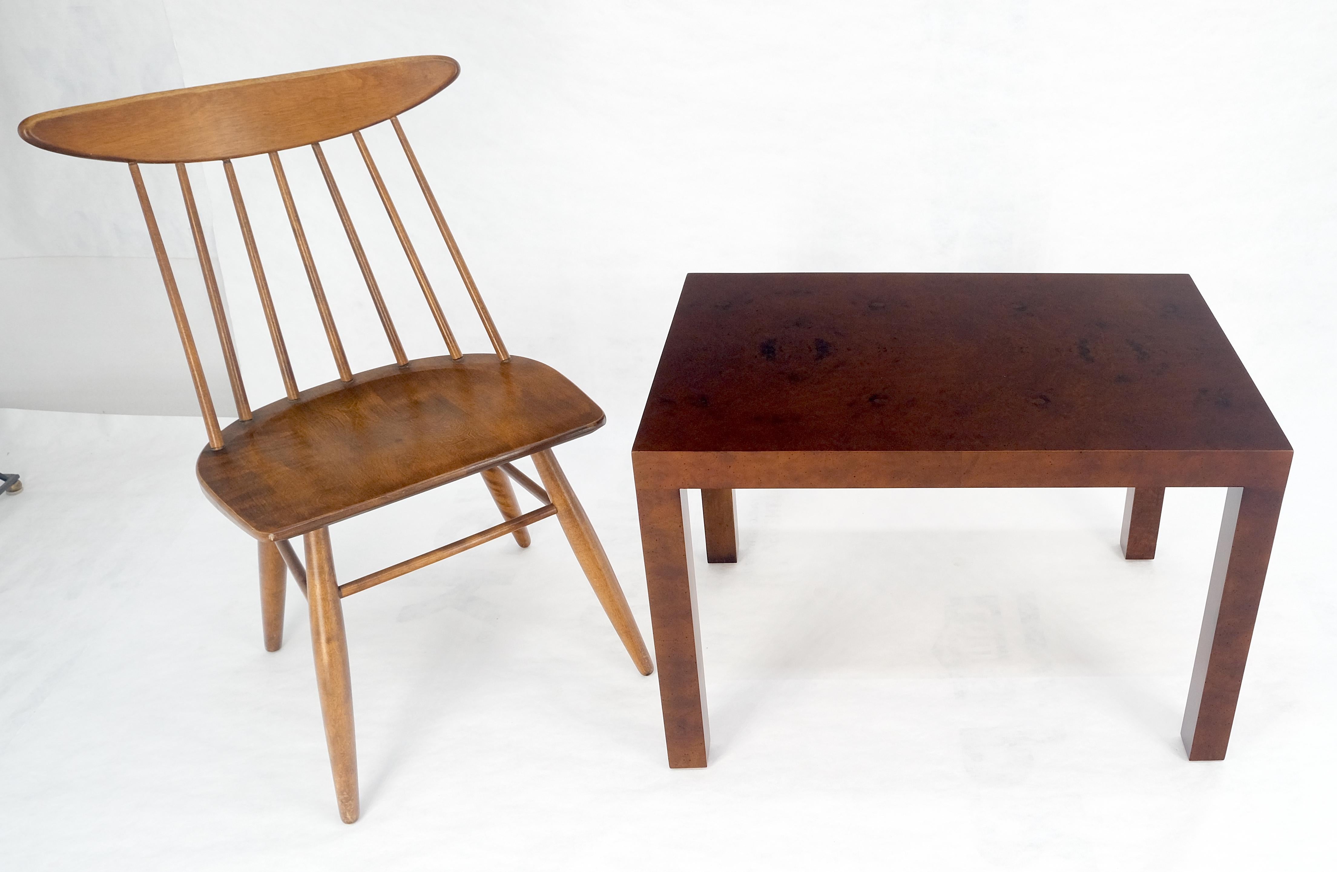 Directional c1970s Mid Century Modern Side End 20x30 Rectangle Burl End Table In Good Condition For Sale In Rockaway, NJ