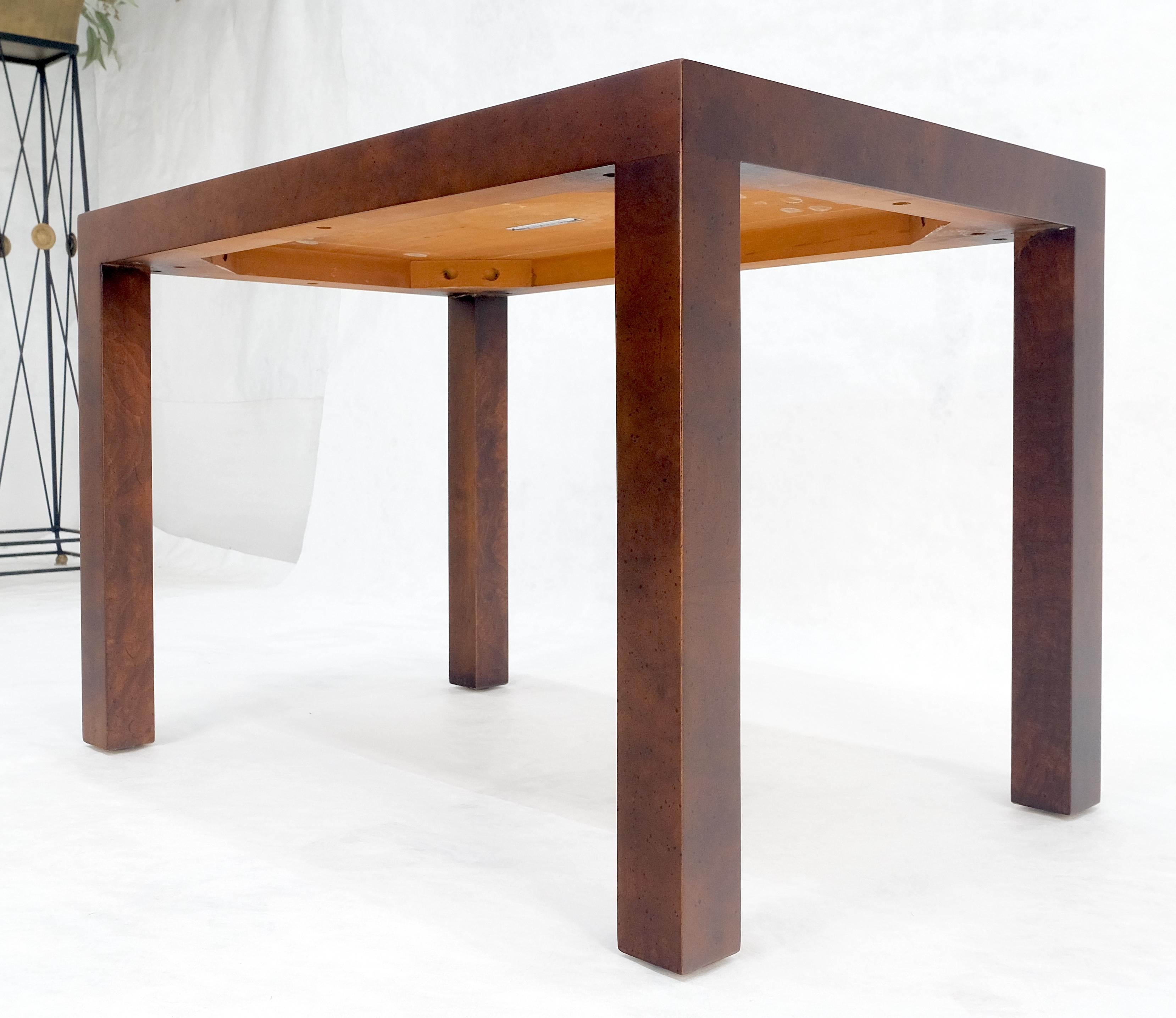 Directional c1970s Mid Century Modern Side End 20x30 Rectangle Burl End Table For Sale 2