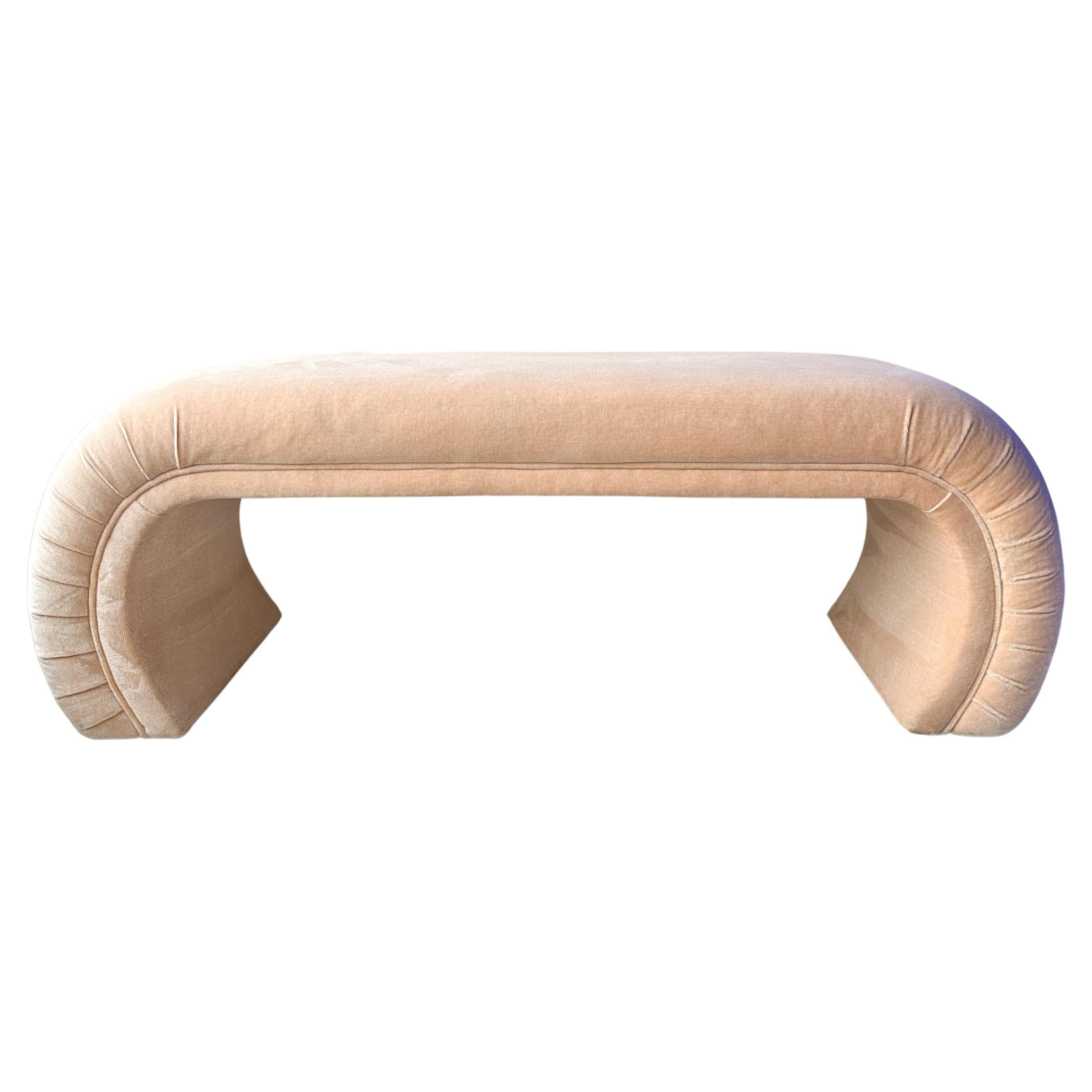 Directional Chenille Curved Waterfall Bench