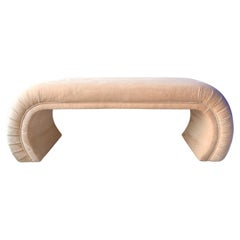 Directional Chenille Curved Waterfall Bench
