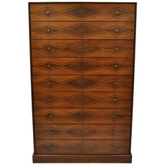 Directional Custom Collection Cherry Tall Chest of Drawers Diamond Front Dresser