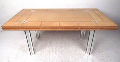 Directional Custom Collection Vintage Modern Inlaid Dining Table