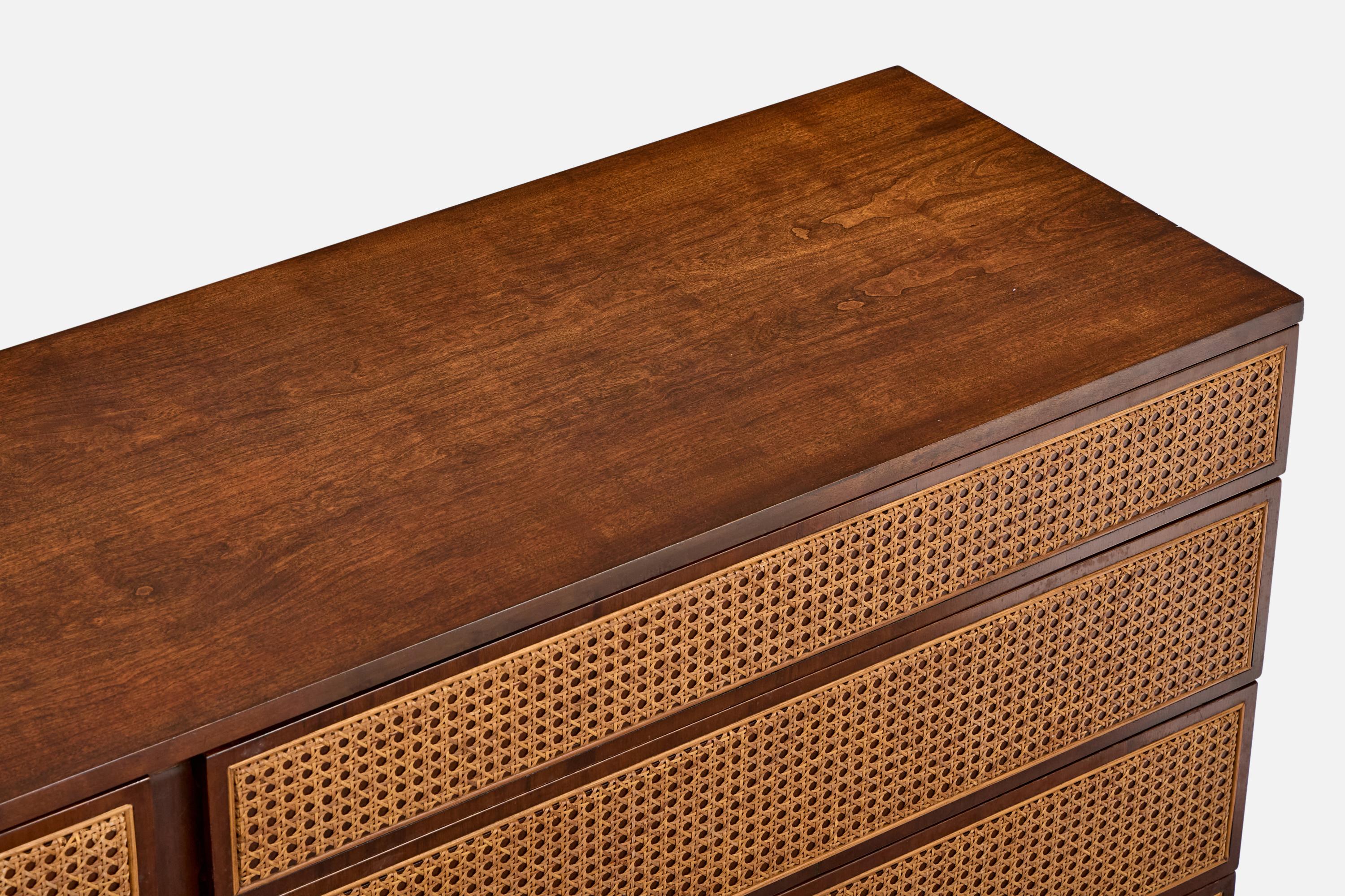Canne Directional, commode, noyer, canne, USA, années 1960 en vente