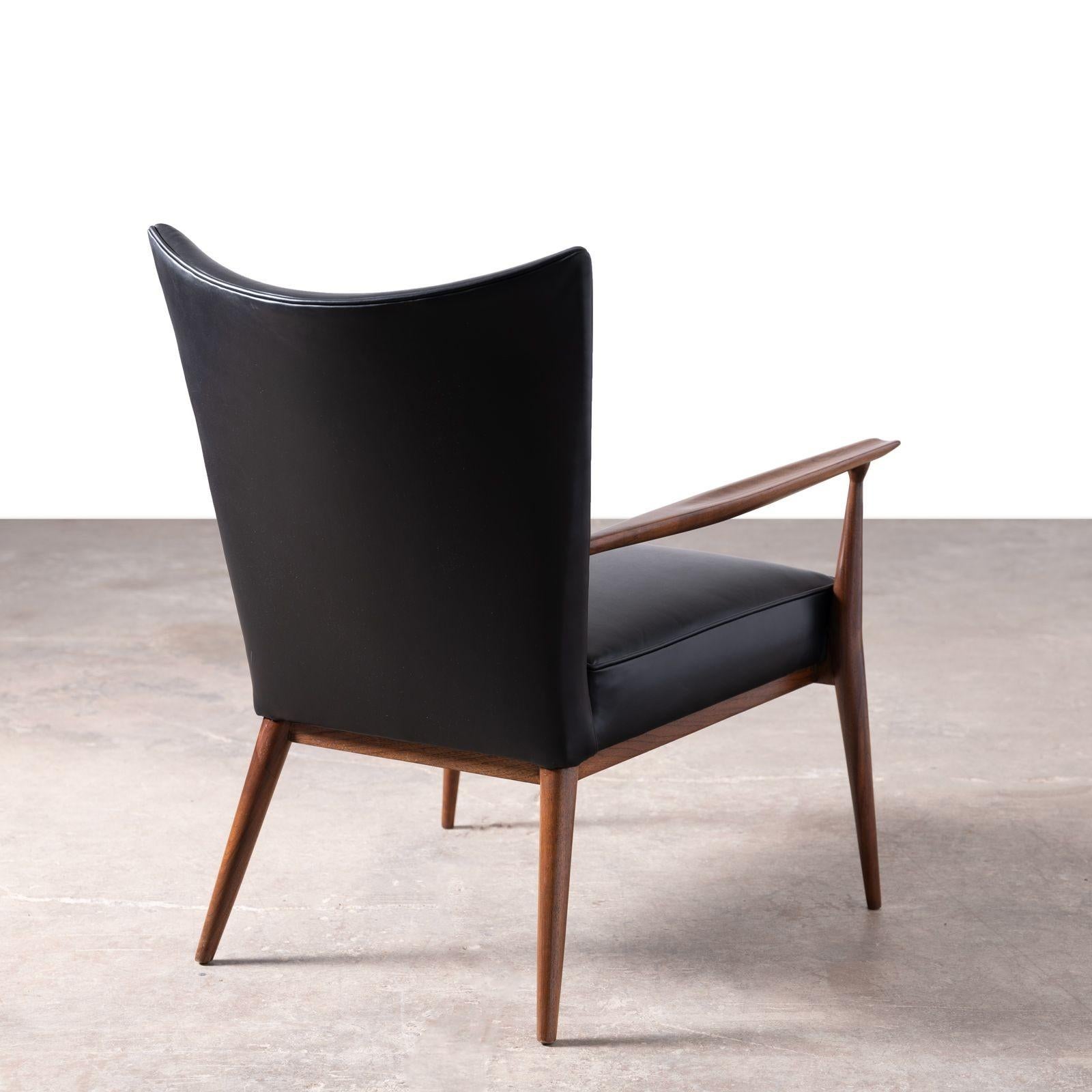 Leather Directional Lounge Chairs by Paul McCobb