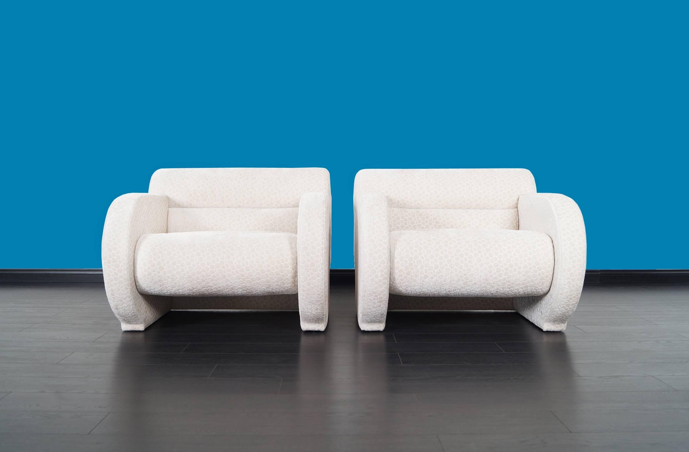 Mid-Century Modern Directional Lounge Chairs by Vladimir Kagan
