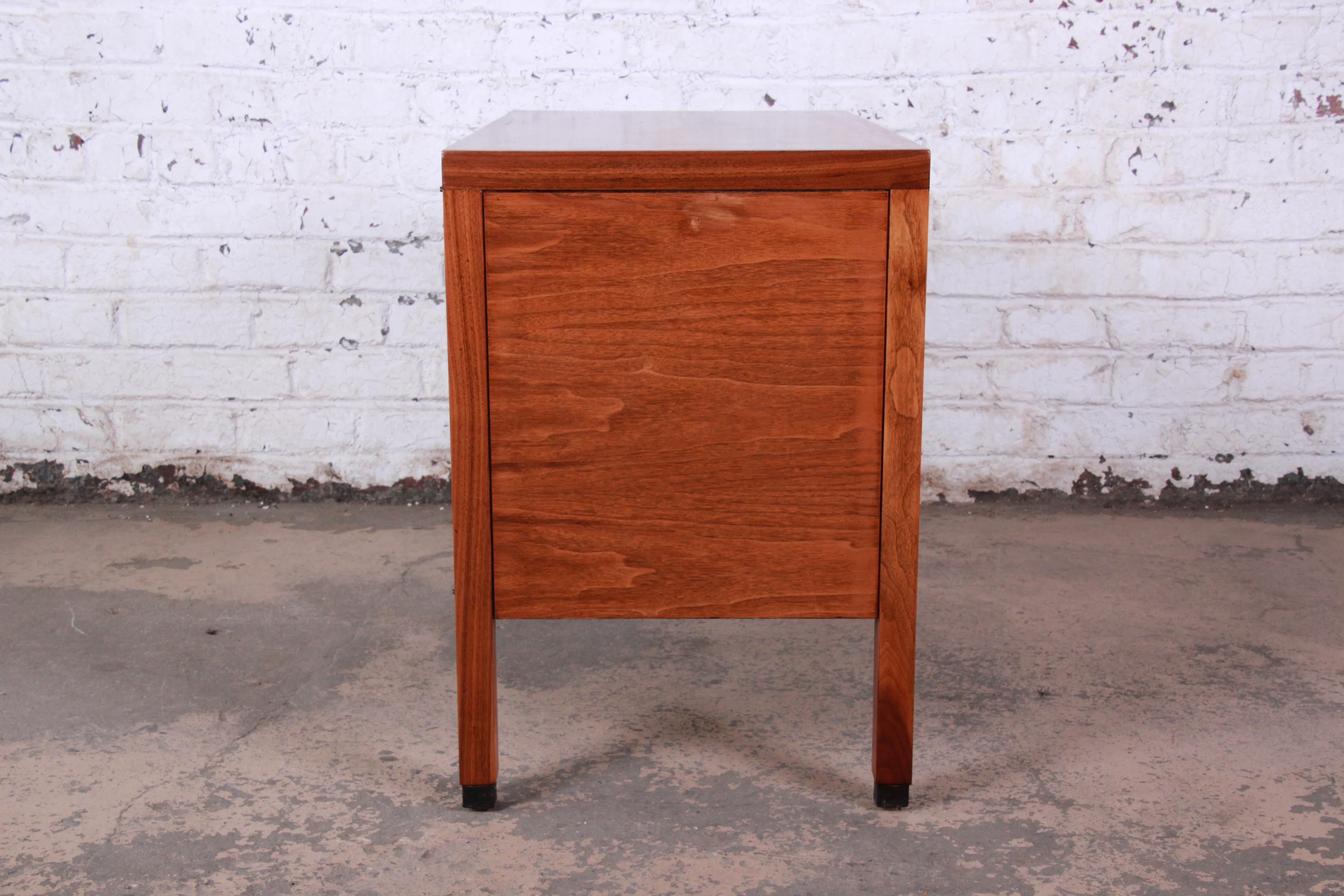 Directional Mid-Century Modern Walnut Small Credenza or Record Cabinet 2