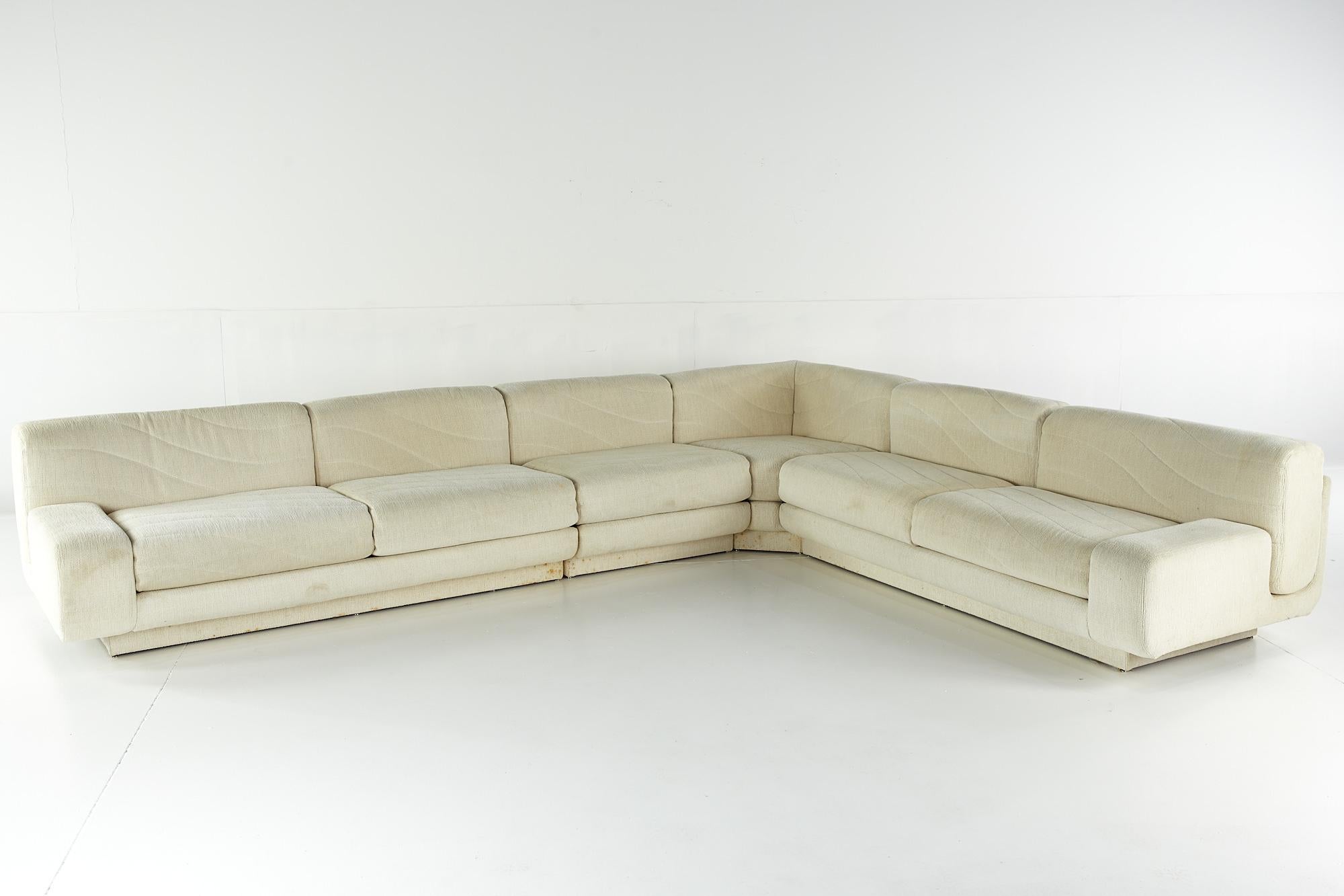 Upholstery Directional Mid-Century Sectional Sofa For Sale