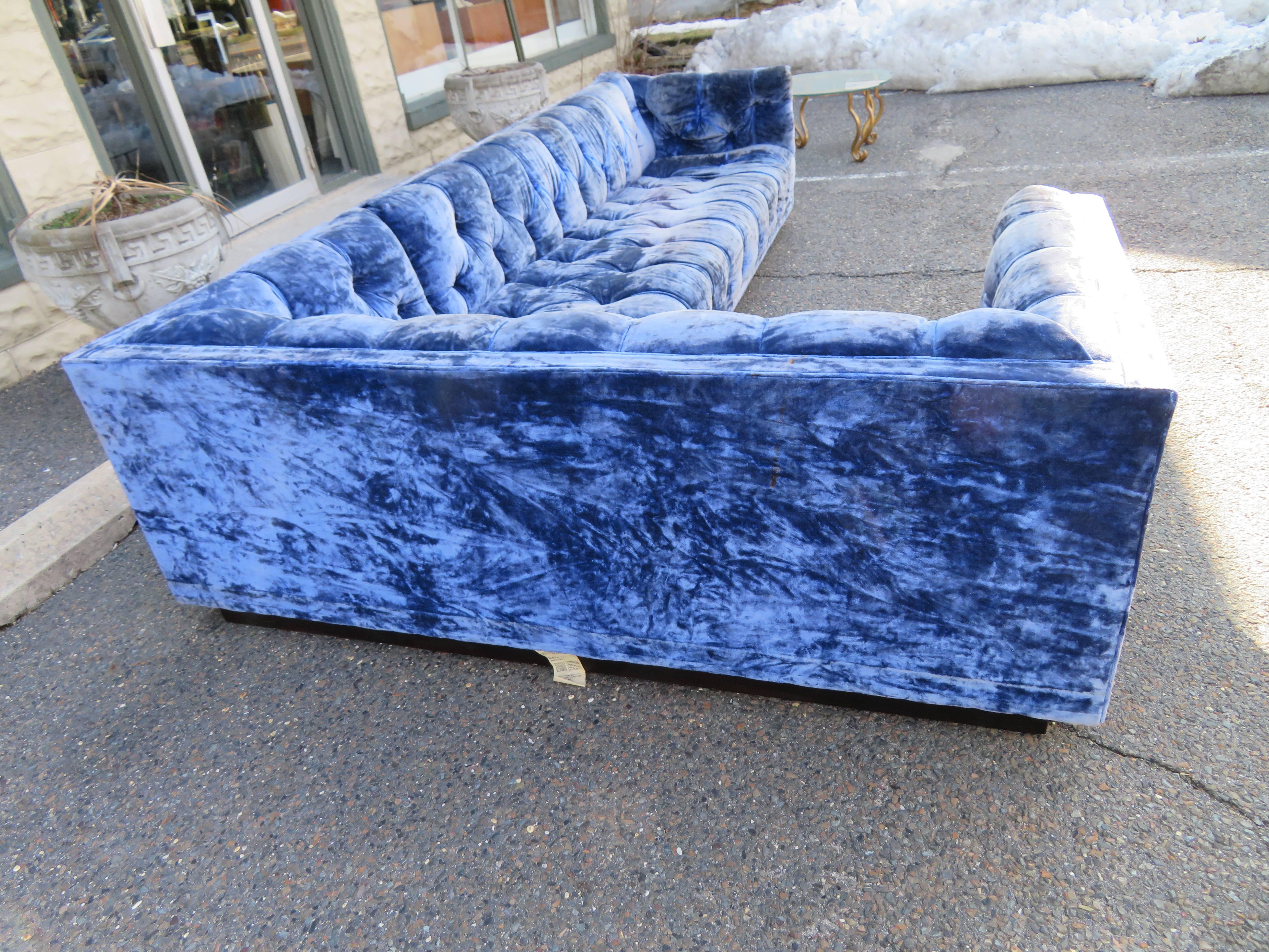 Directional Kipp Stewart Two-Piece Tufted Sofa Sectional Mid-Century Modern In Good Condition For Sale In Pemberton, NJ