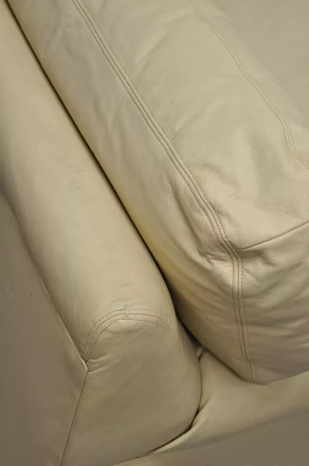 Directional Milo Baughman Swivel Beige Leather Club Lounge Arm Chairs - a Pair For Sale 5