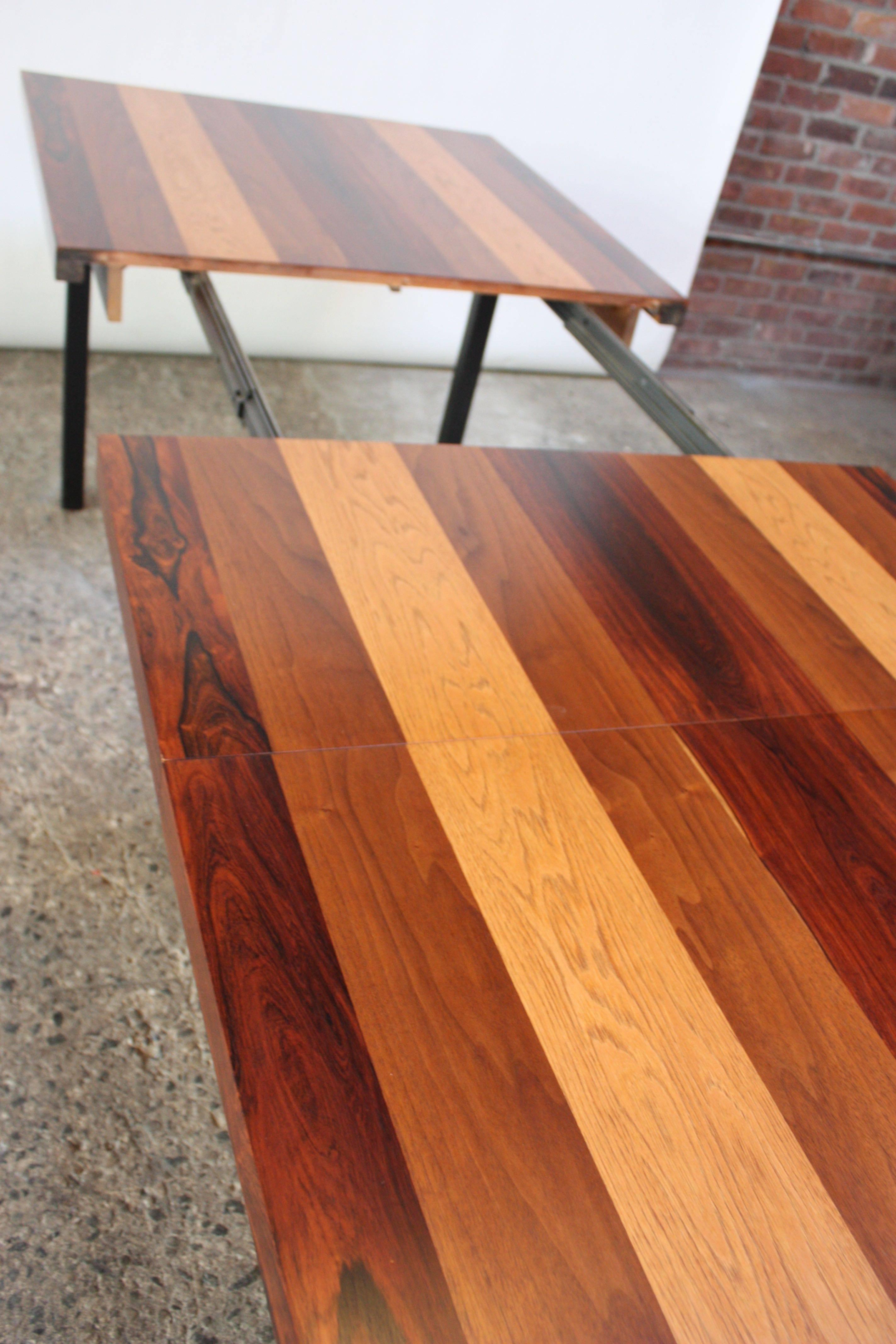 Mid-20th Century Directional Mixed-Wood Dining Table by Milo Baughman