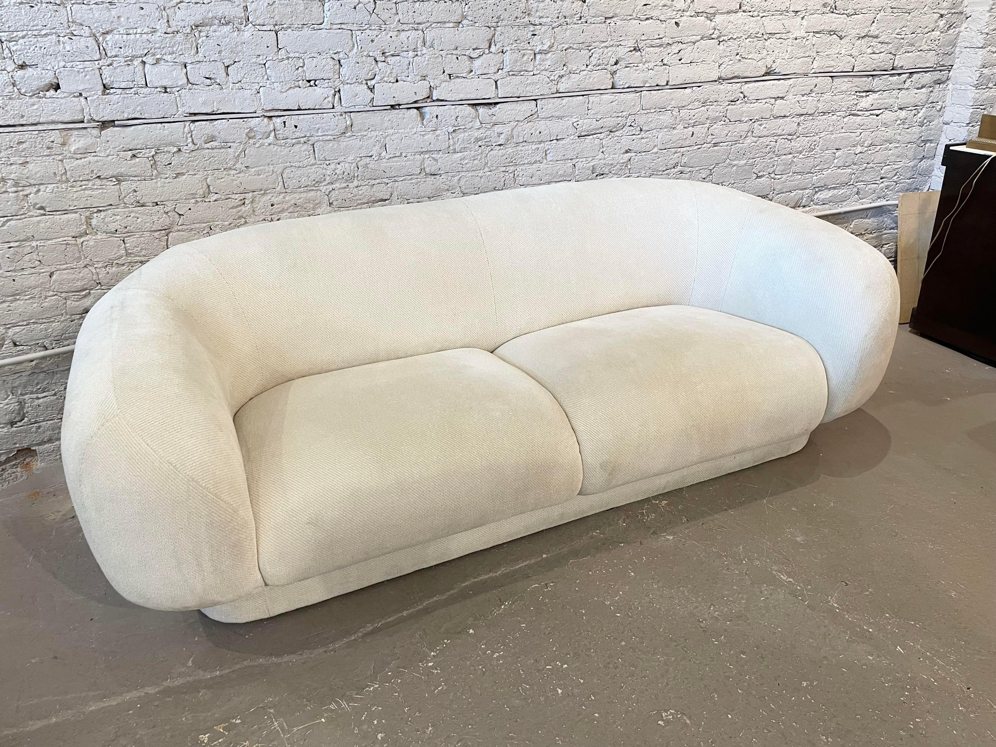Directional Post Modern Sofa with Rounded Arms In Good Condition In Chicago, IL