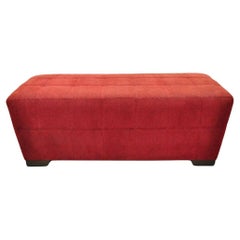 Directional Red Upholstered 56" Large Modern Charles Bench Seat Ottoman