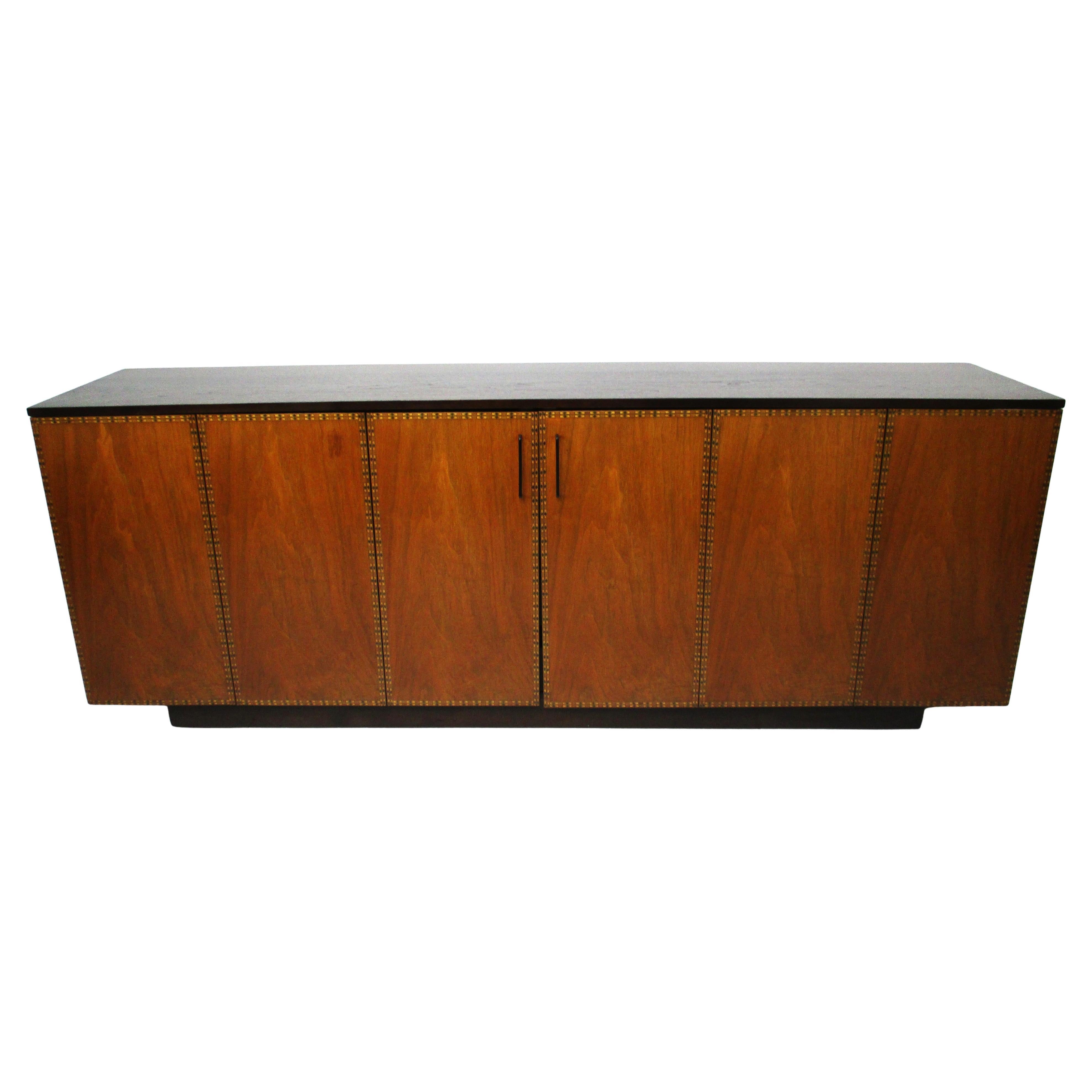 Directional Renzo Rutili Credenza with Mahogany and Inlay by Johnson Bros.