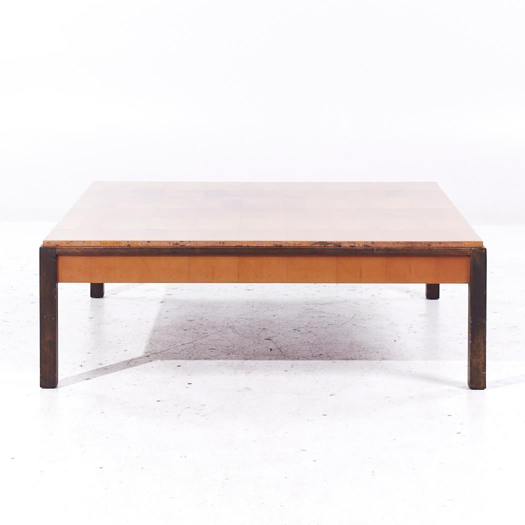 Directional Style Mid Century Maple Coffee Table For Sale at 1stDibs