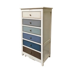 French Directoire style handcrafted 6-Drawer Chiffonier in solid cherry wood