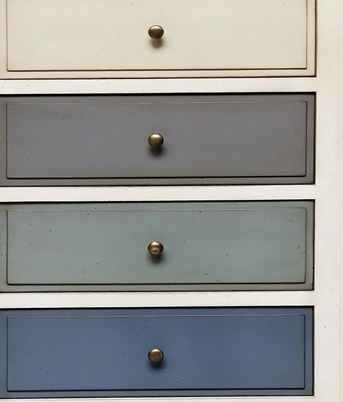 Fait main Chiffonnier à 6 tiroirs de style Directoire français fabriqué à la main en bois de cerisier massif en vente