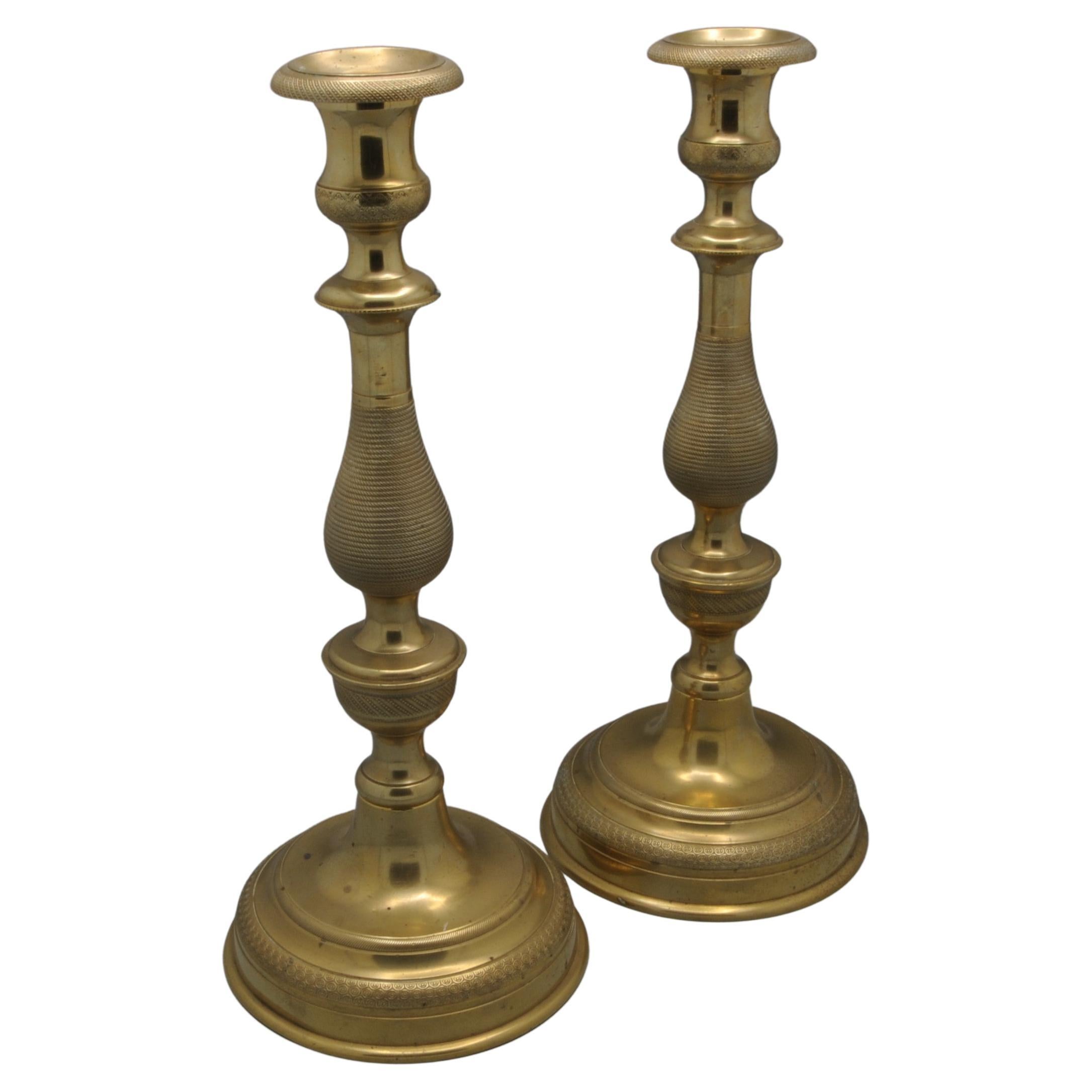 Directoire Antique French Candlesticks