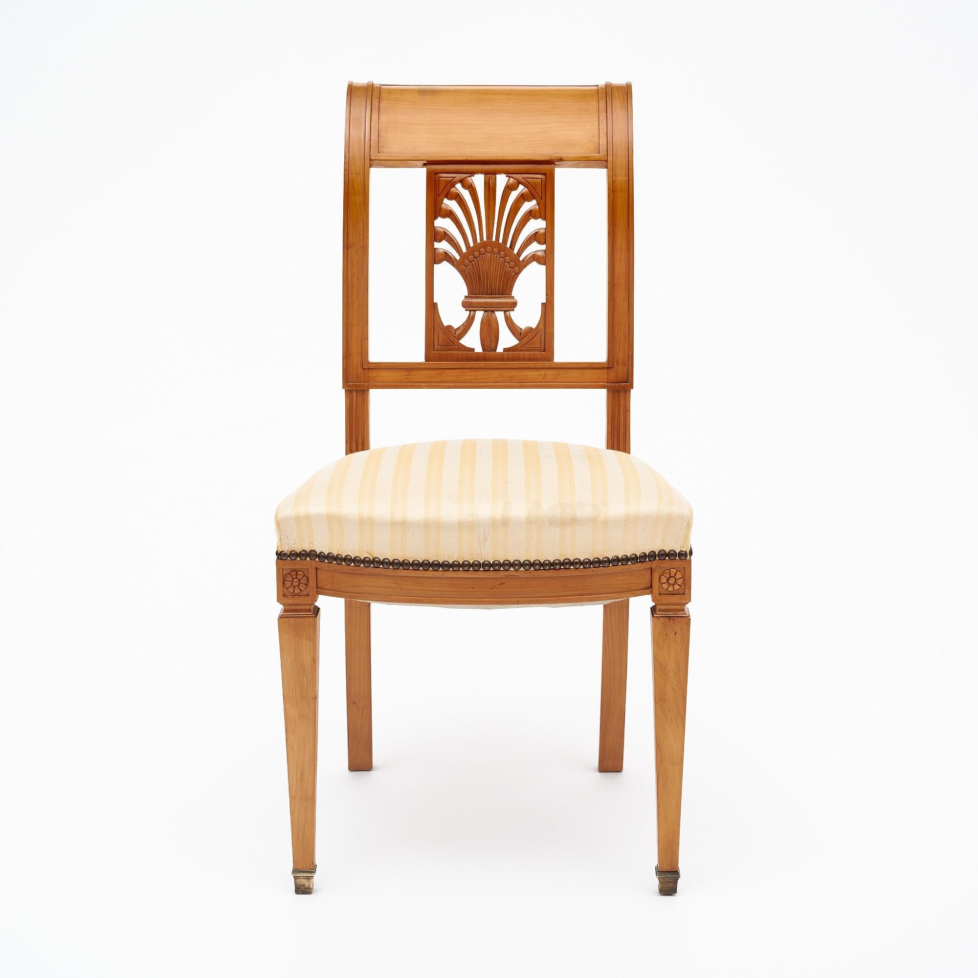 Directoire Antique French Dining Chairs In Good Condition For Sale In Austin, TX