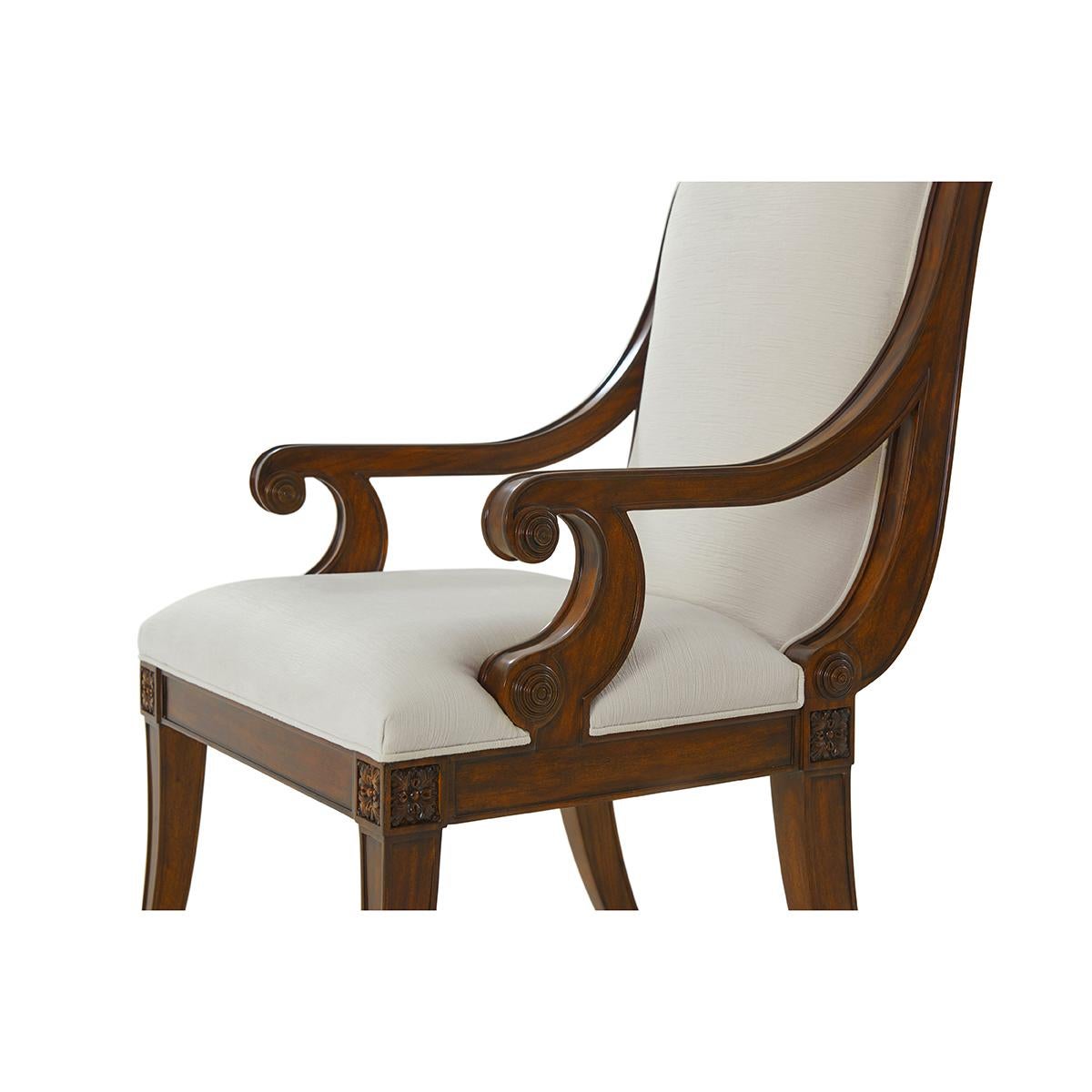 Wood Directoire Armchairs For Sale