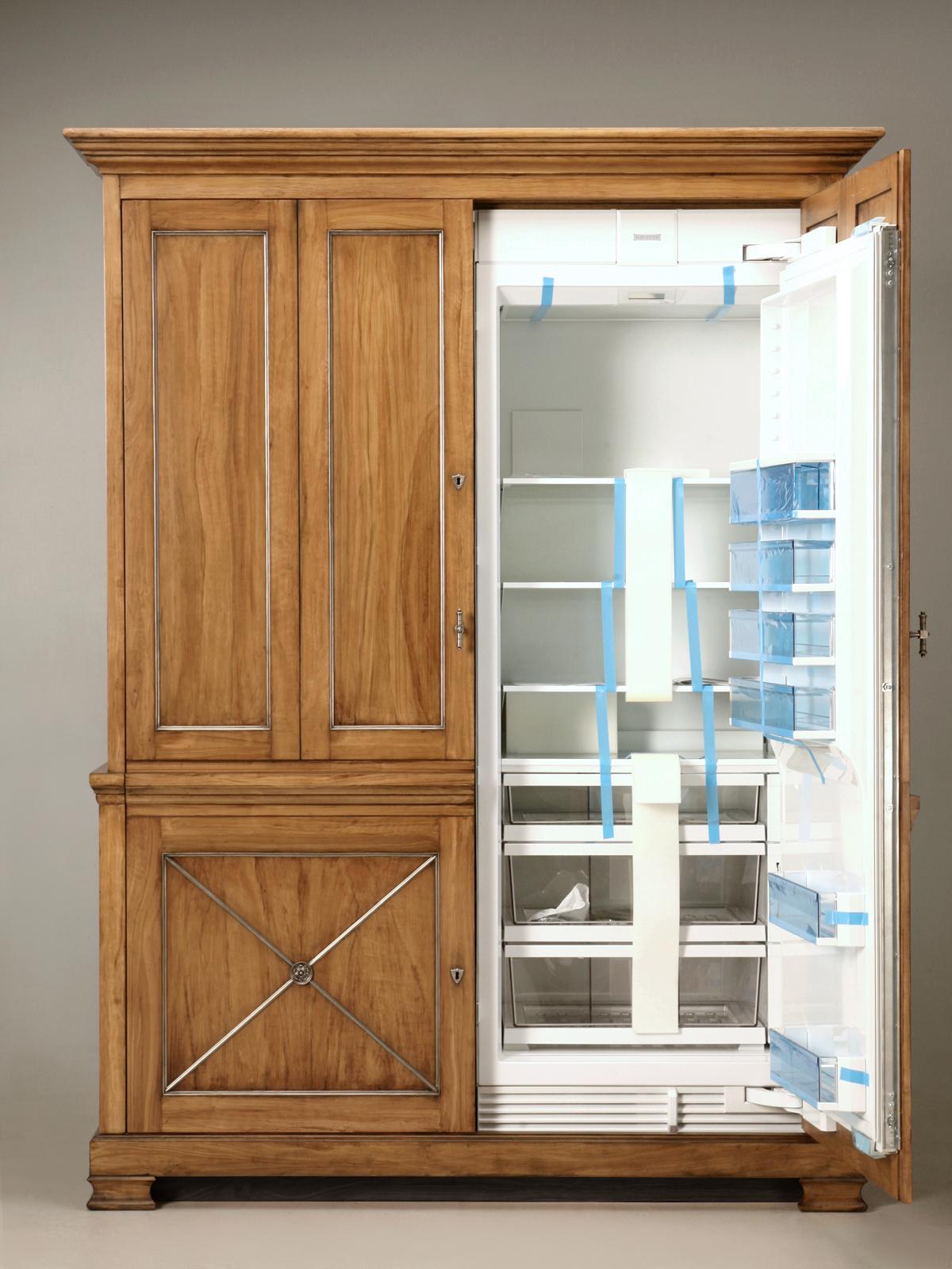 Directoire Cabinet Designed for to Hide a Pair of Sub-Zero Refrigerators 6
