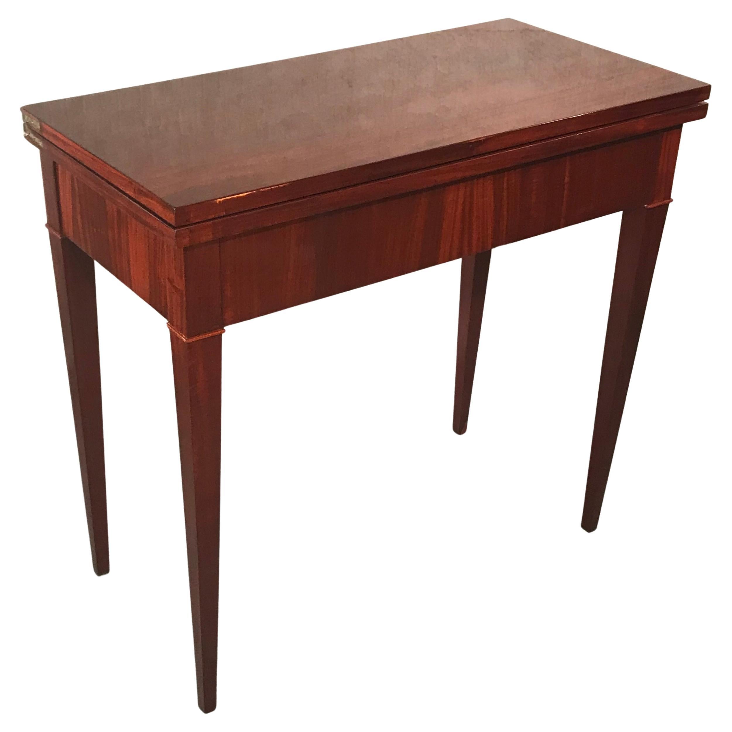 Directoire Card Table, 1800-10, Mahogany For Sale