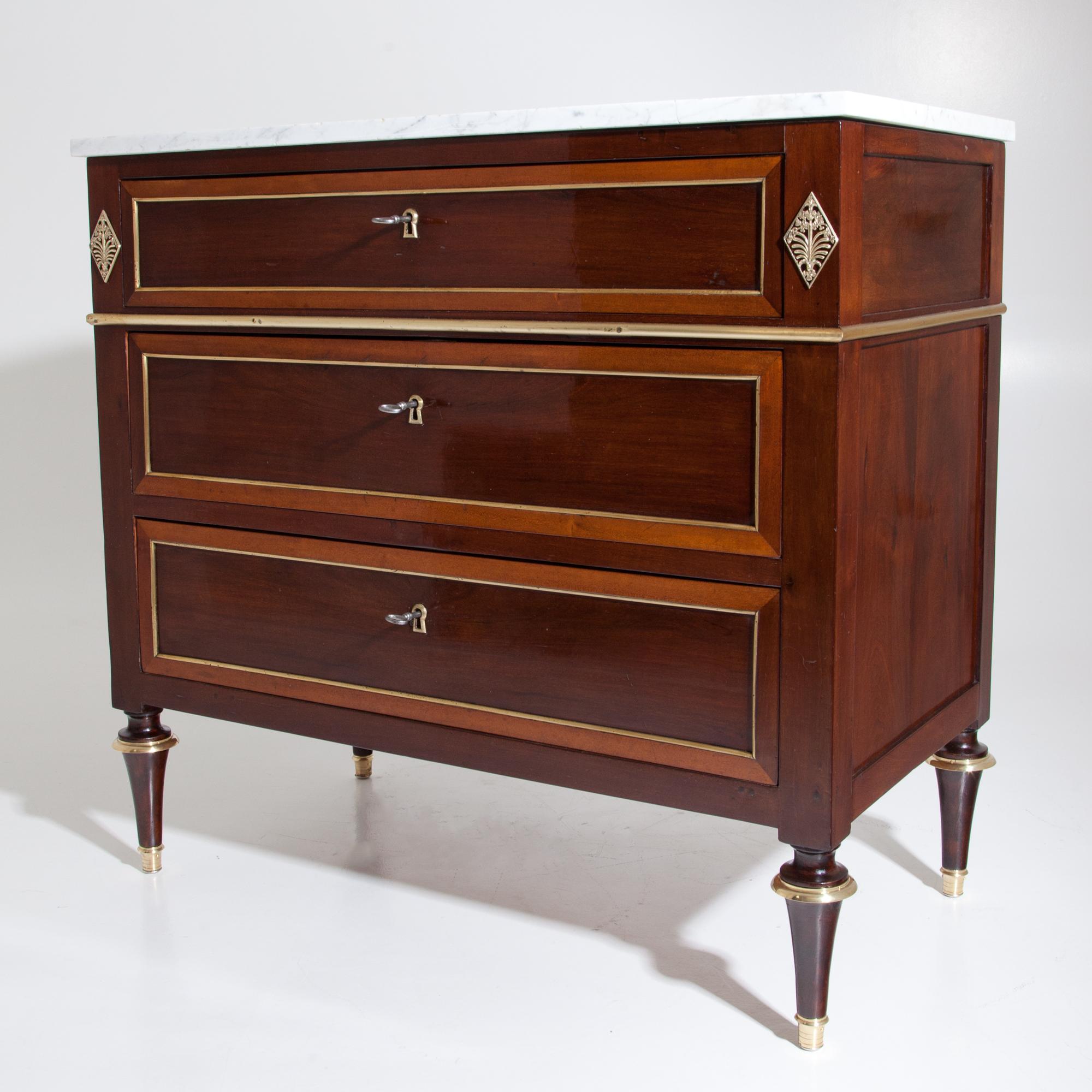 French Directoire Chest of Drawers, France Early 19th Century